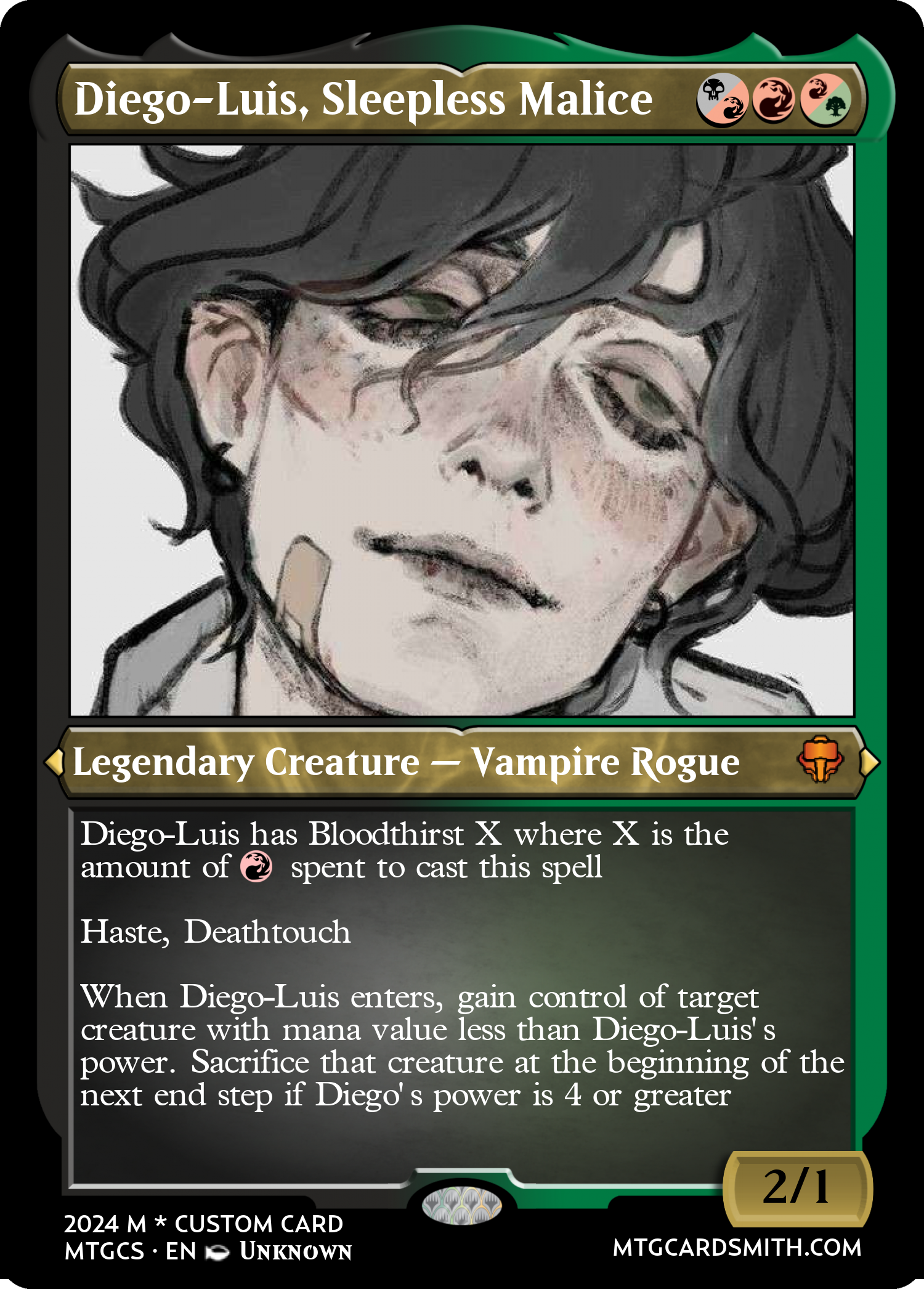 Diego-Luis, Sleepless Malice