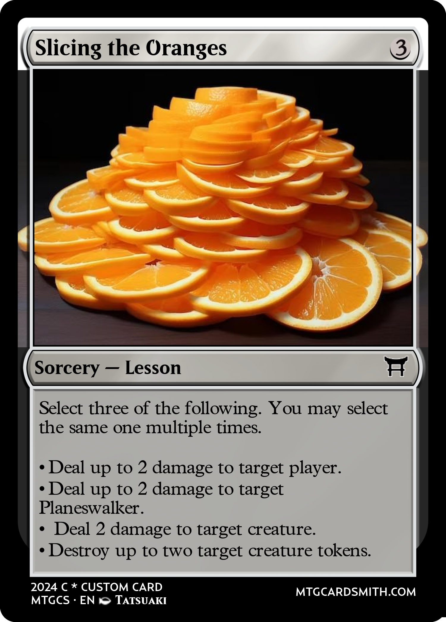 Slicing the Oranges