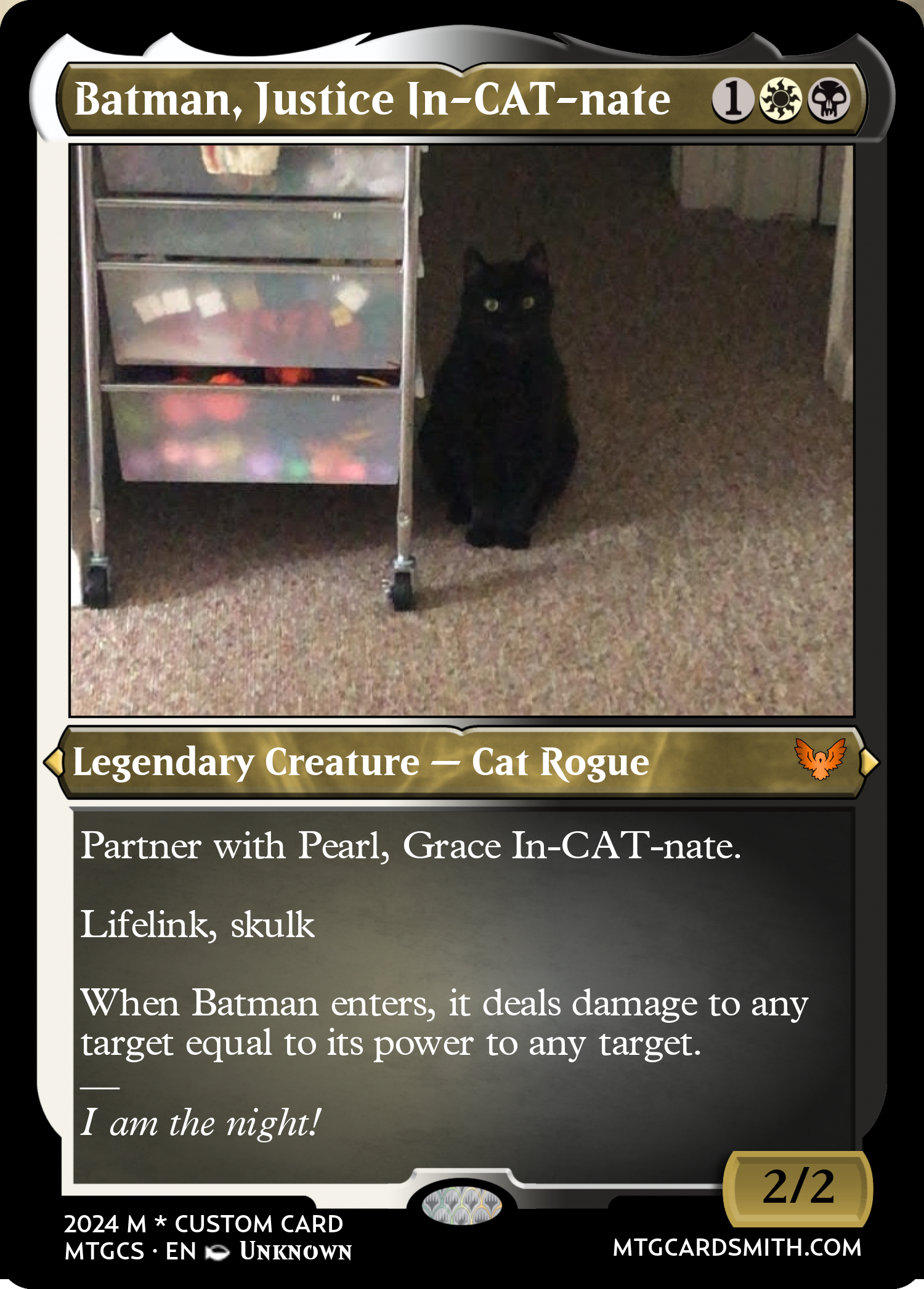 Batman, Justice In-CAT-nate
