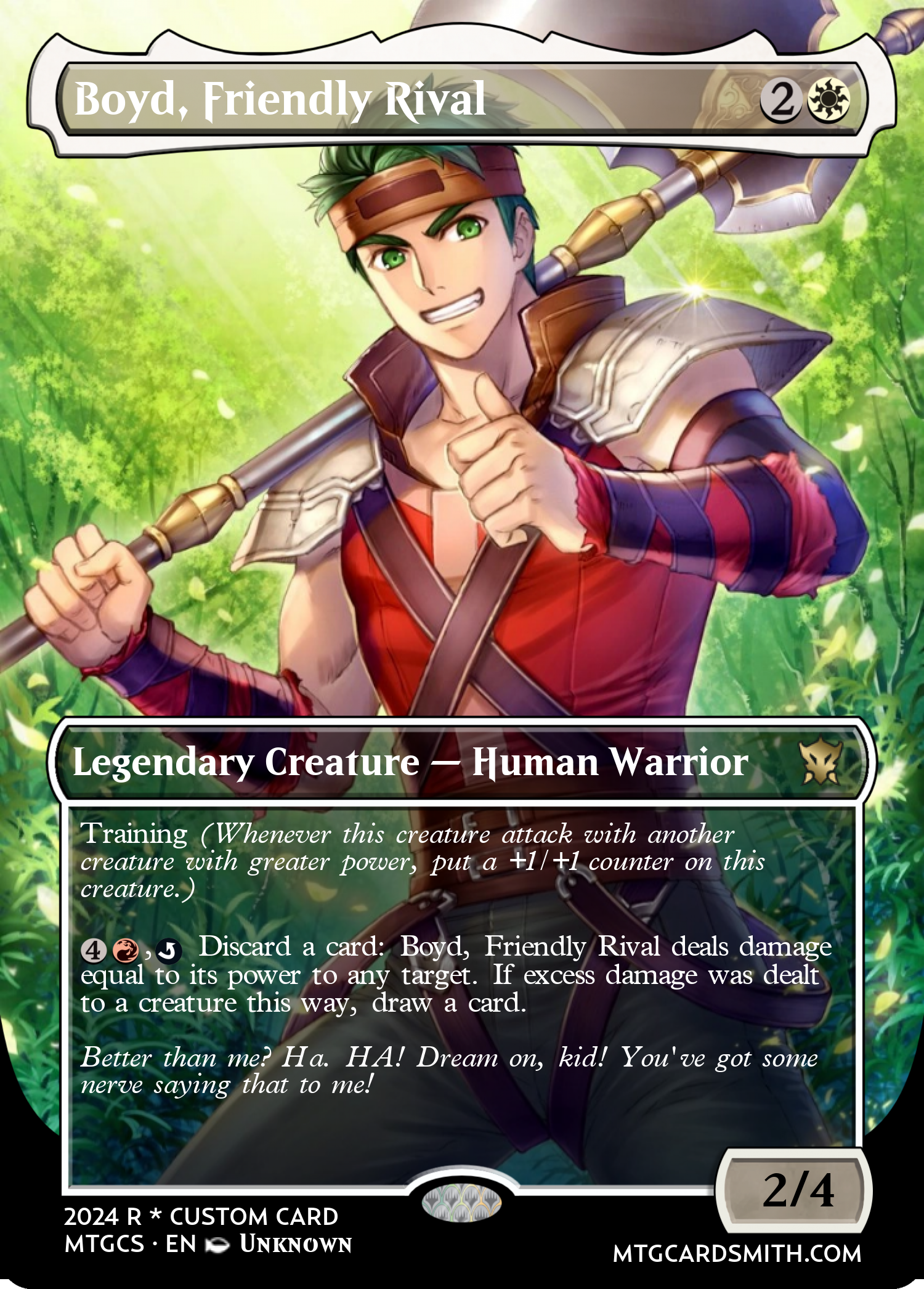 Boyd, Friendly Rival