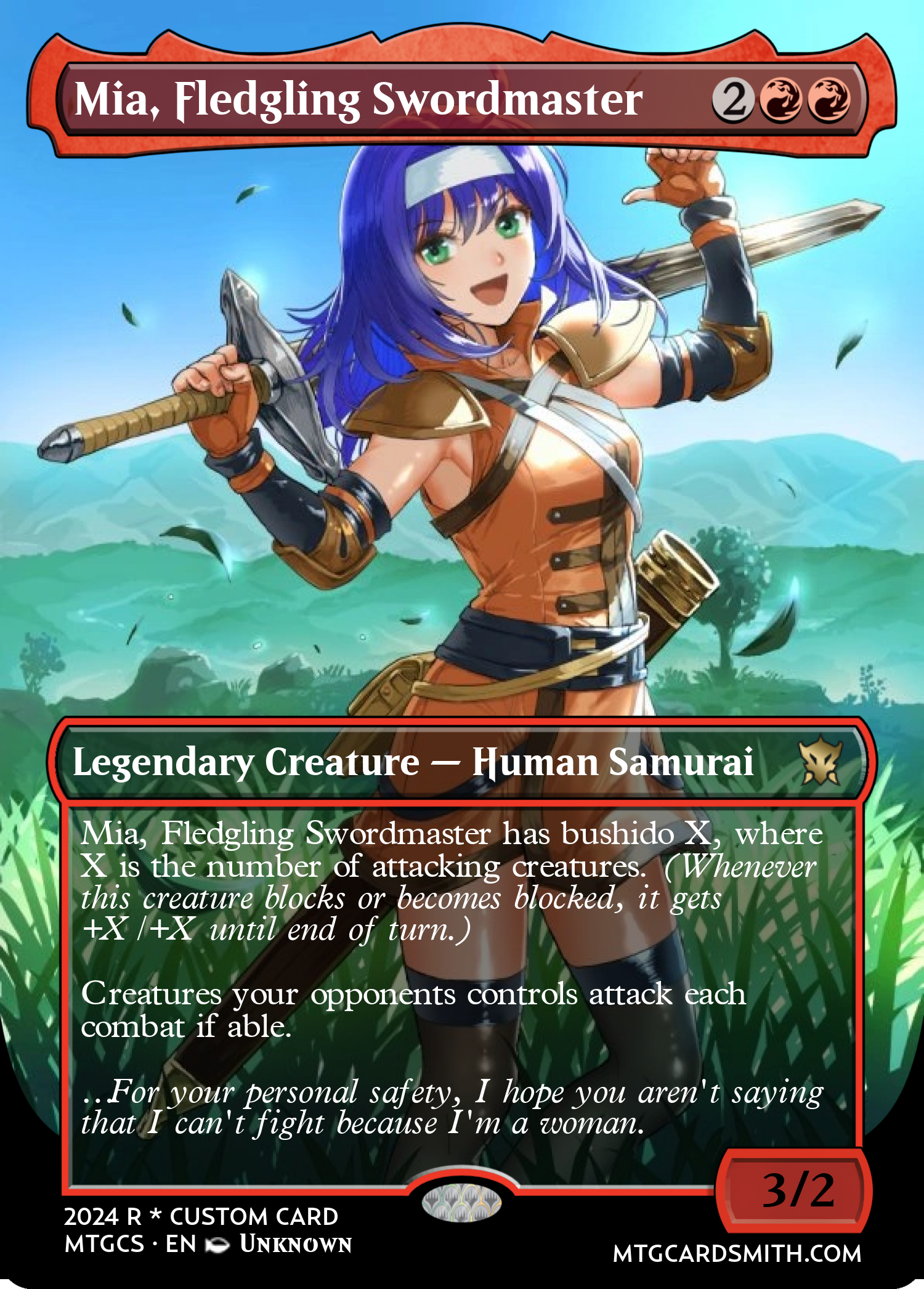 Mia, Fledgling Swordmaster