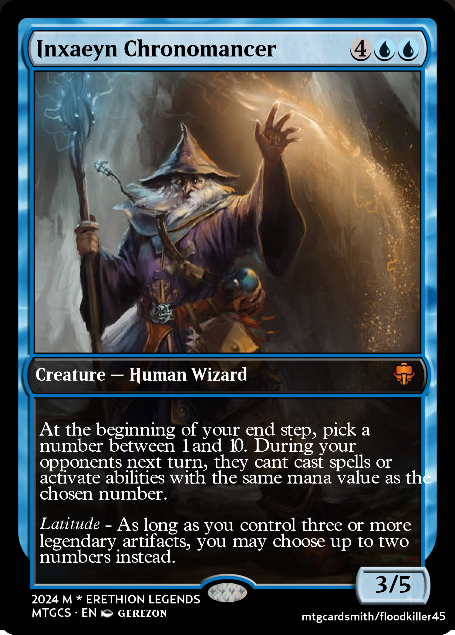 Inxaeyn Chronomancer by Floodkiller45 | MTG Cardsmith