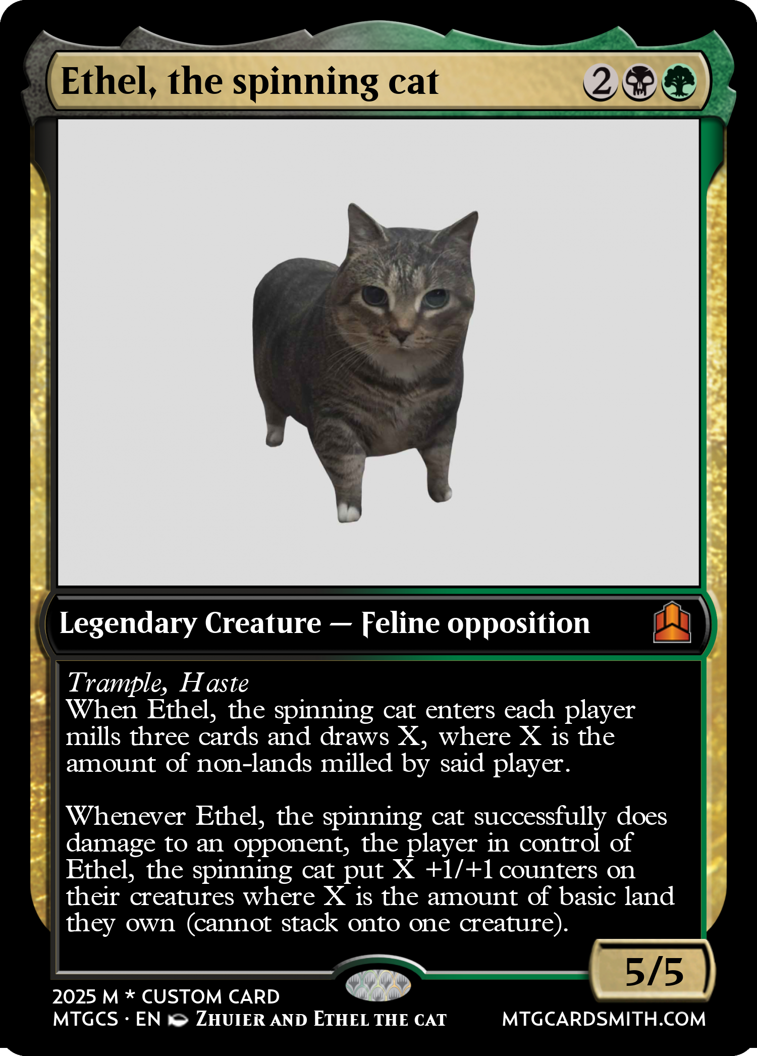 Ethel, the spinning cat