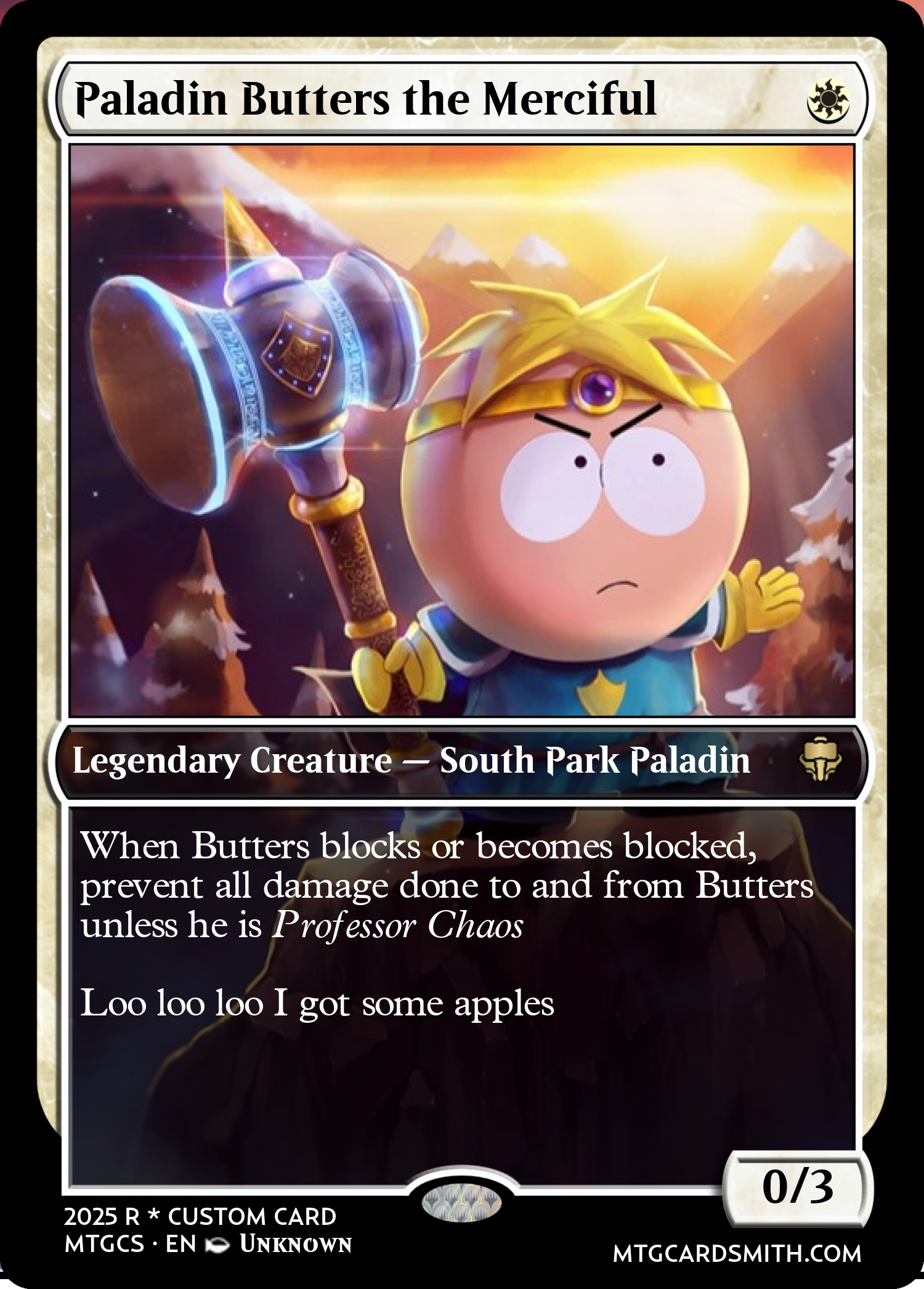Paladin Butters the Merciful
