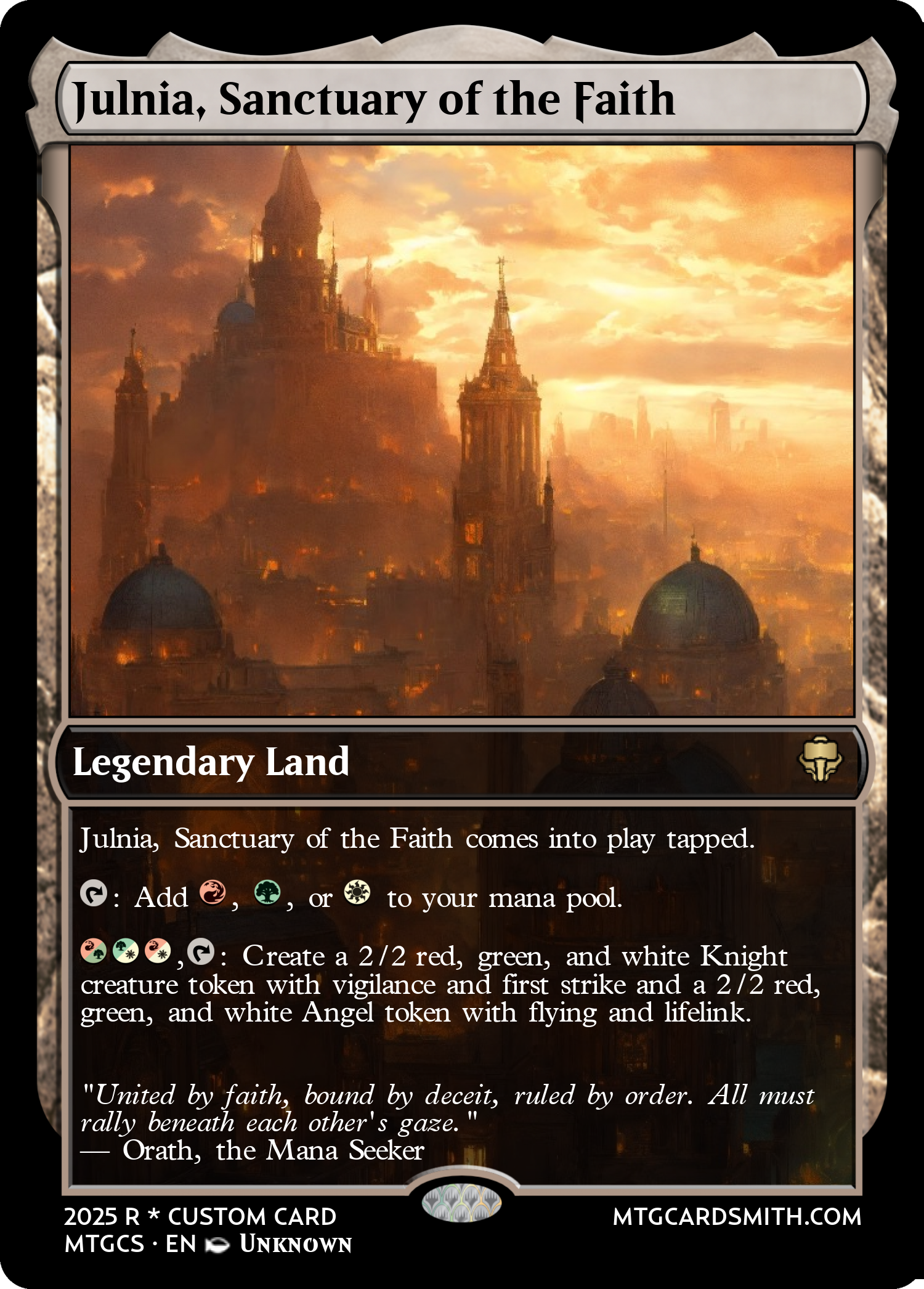 Julnia, Sanctuary of the Faith
