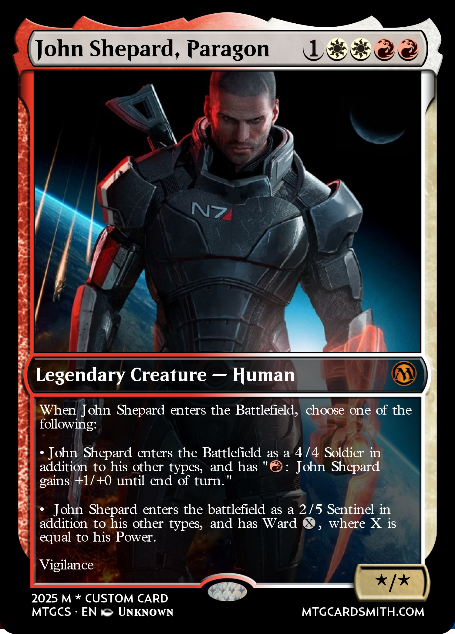 John Shepard, Paragon