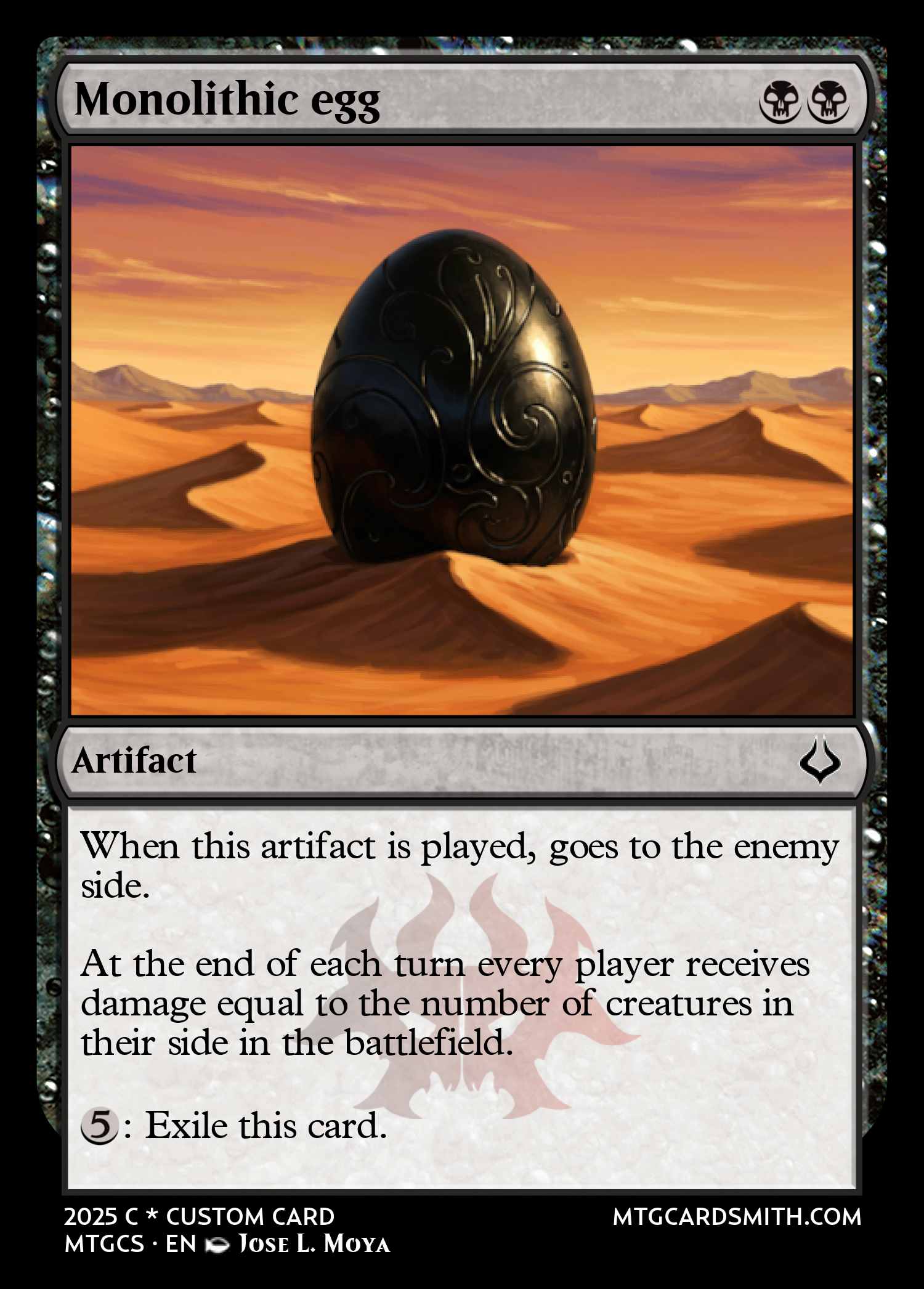 Monolithic egg