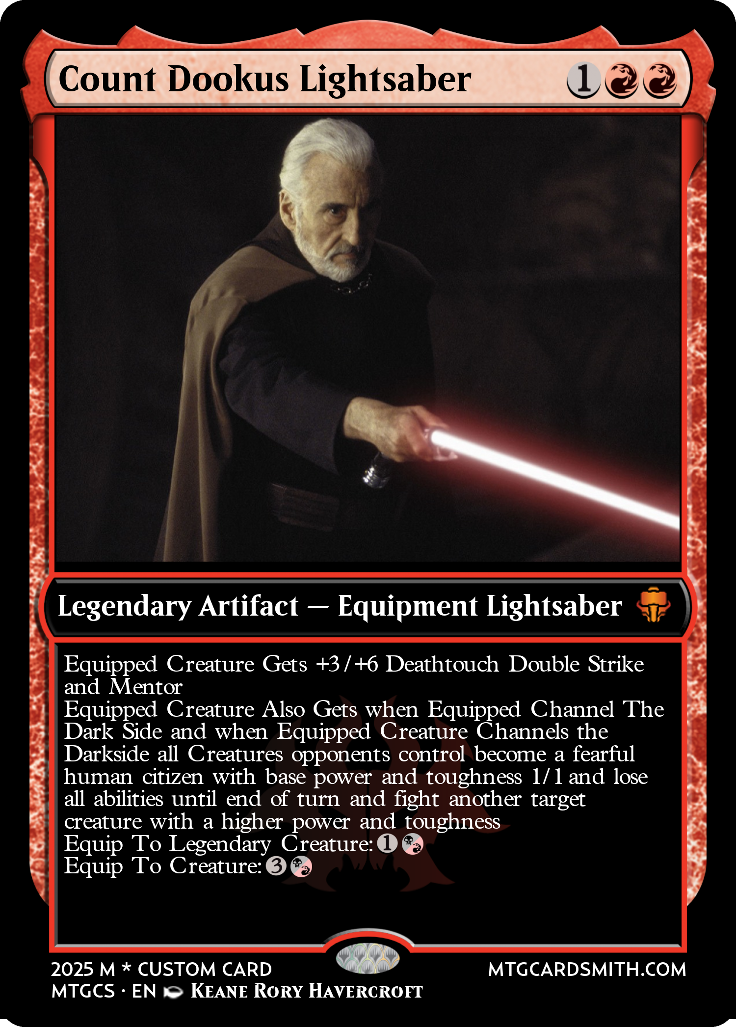 Count Dookus Lightsaber 