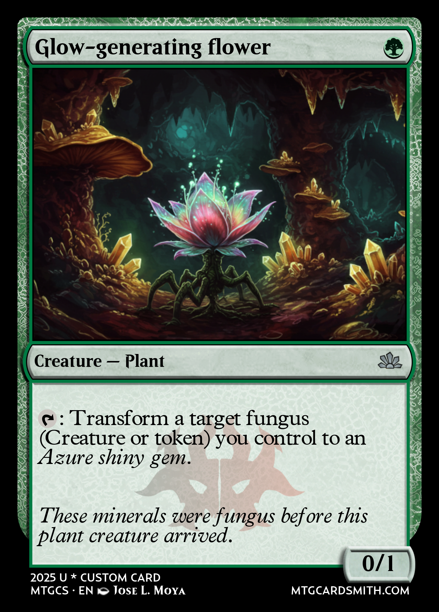 Glow-generating flower