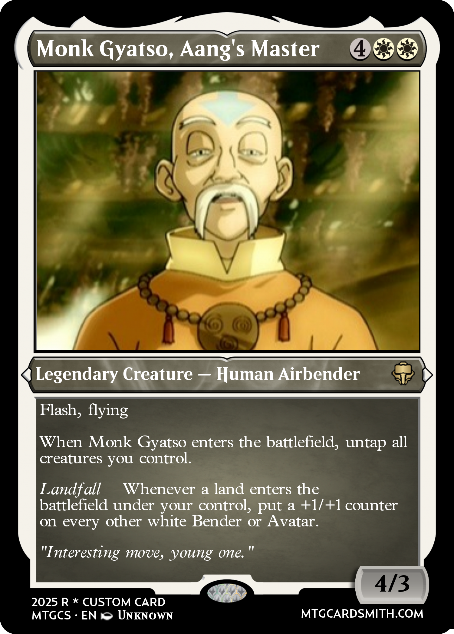Monk Gyatso, Aang's Master