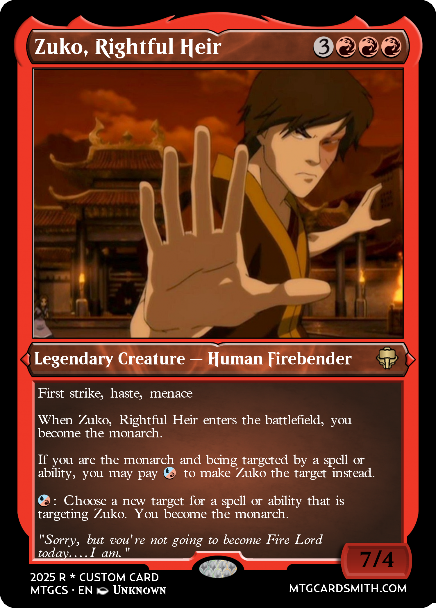 Zuko, Rightful Heir 