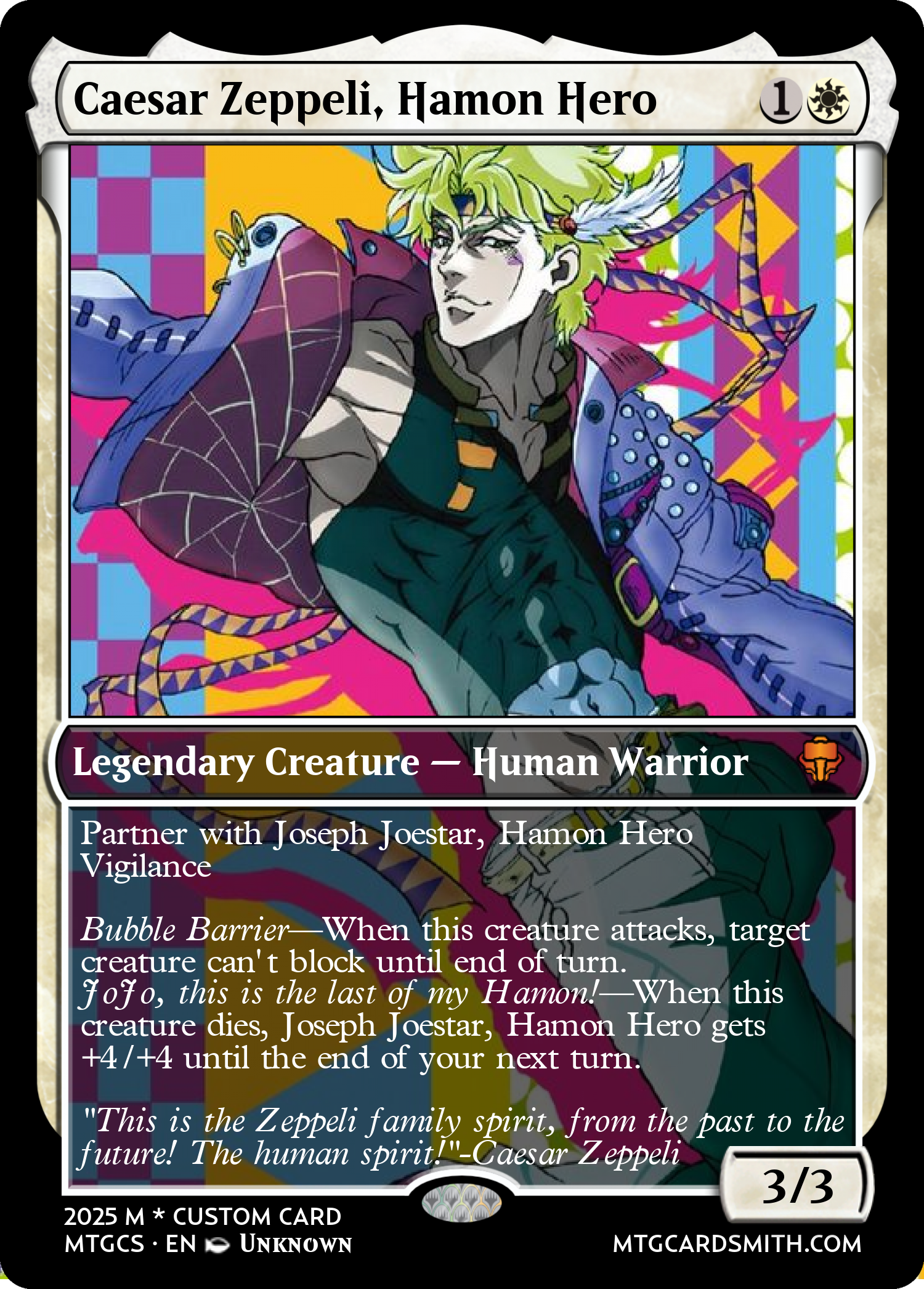 Caesar Zeppeli, Hamon Hero