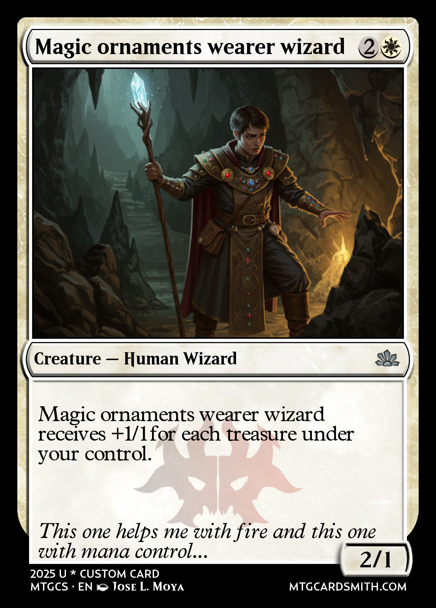 Magic ornaments wearer wizard