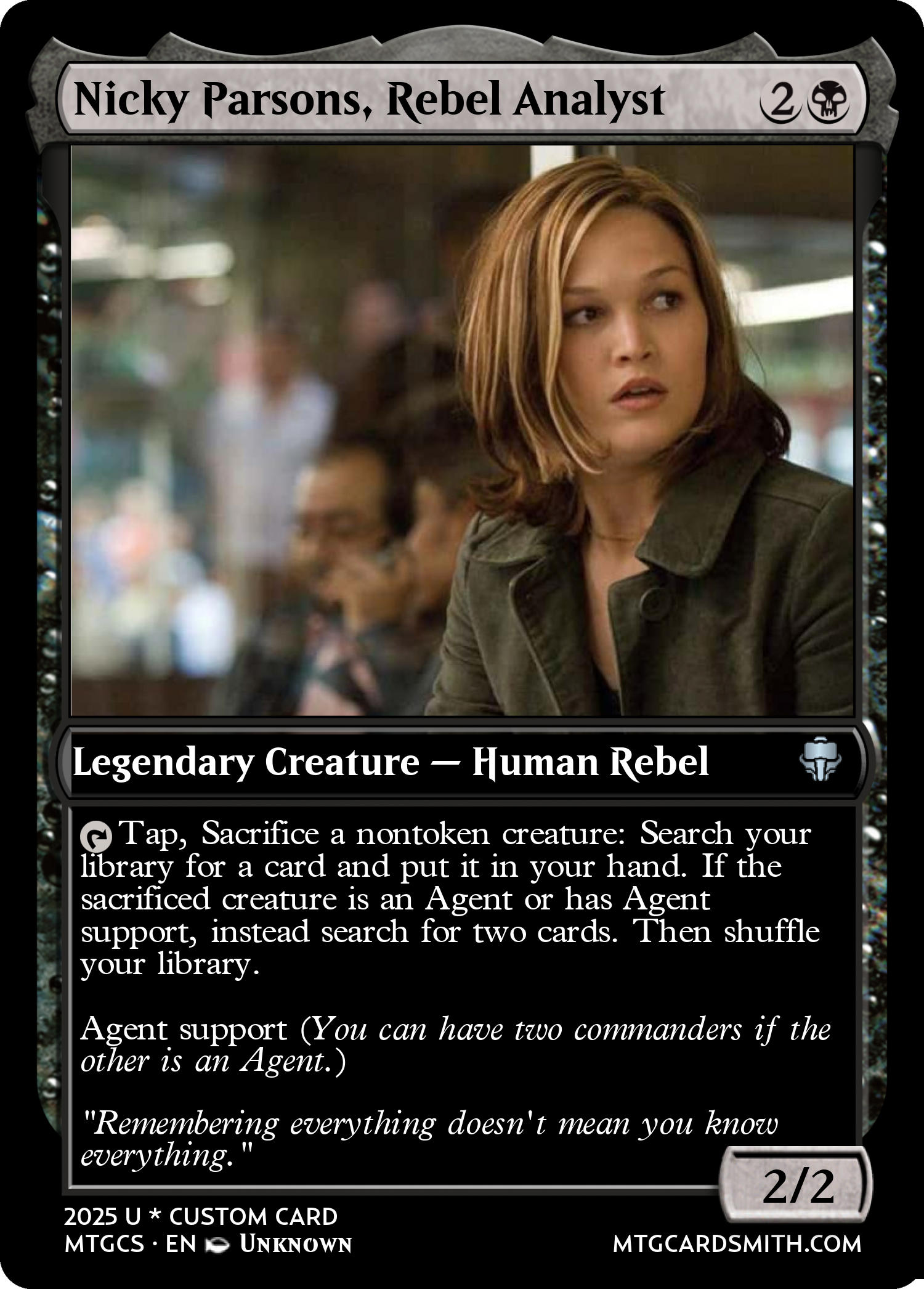 Nicky Parsons, Rebel Analyst