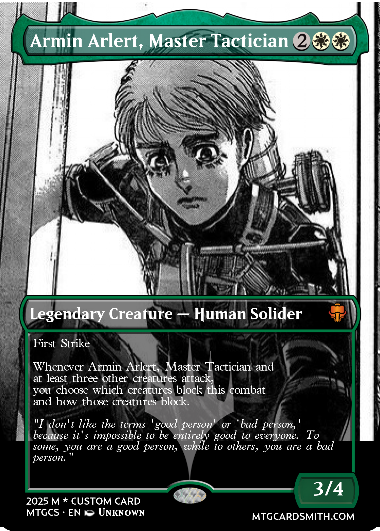 Armin Arlert, Master Tactician