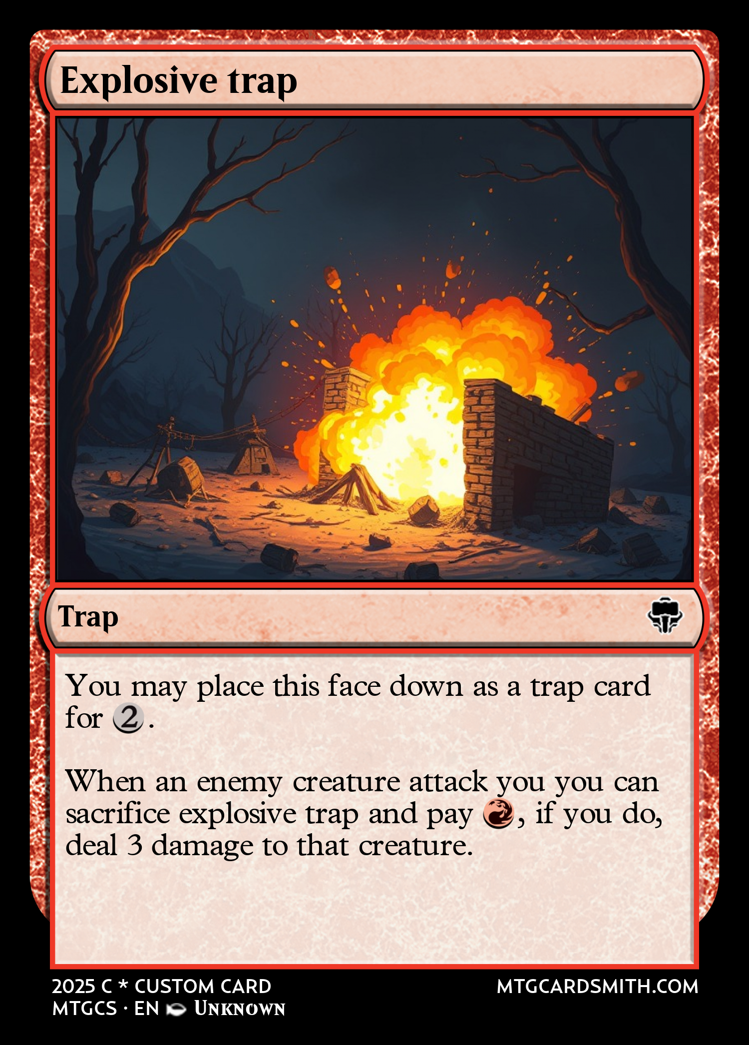 Explosive trap
