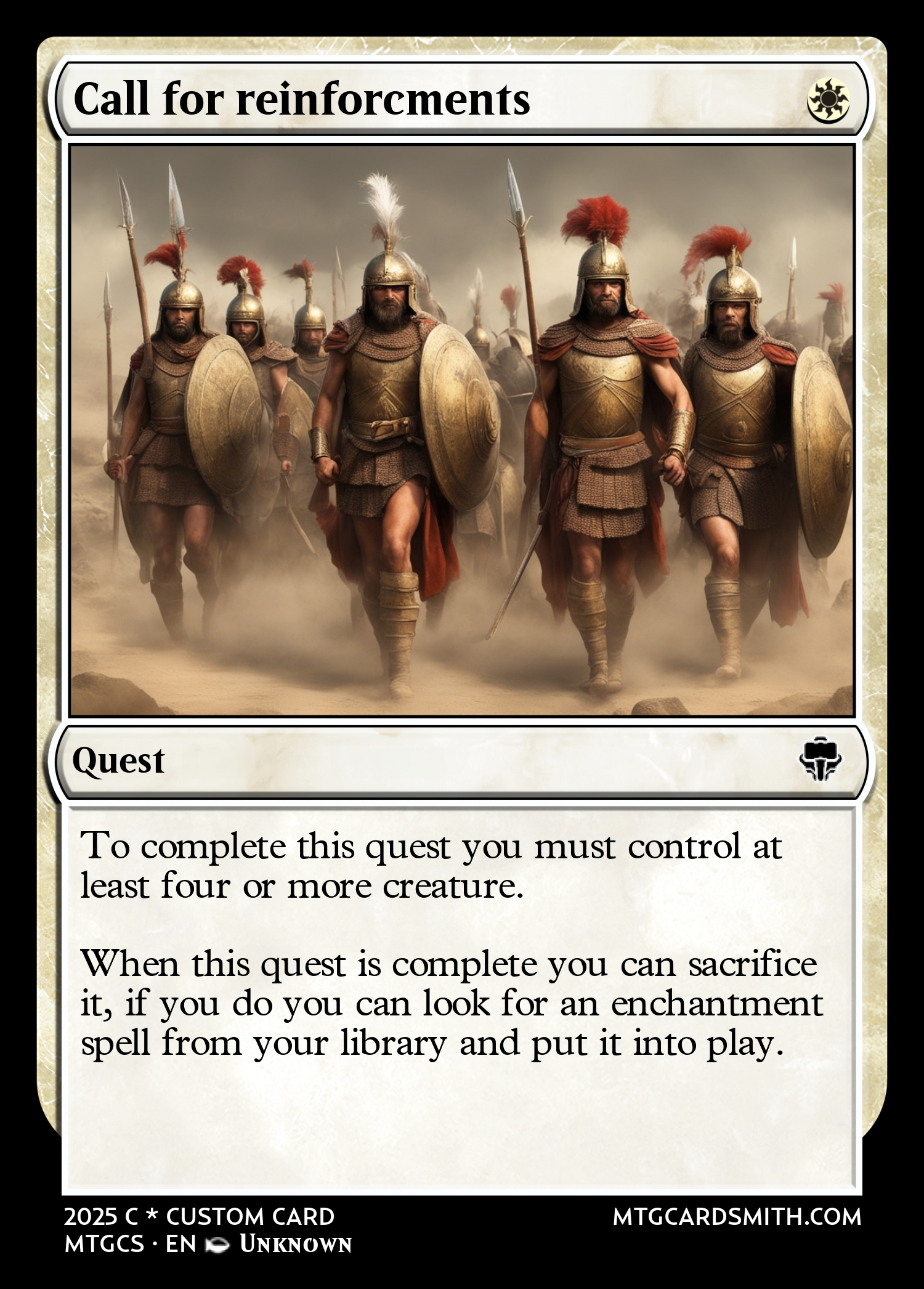 Call for reinforcments