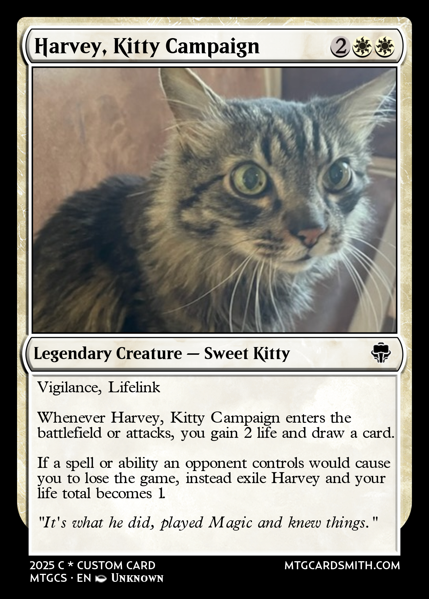 Harvey, Kitty Campaign