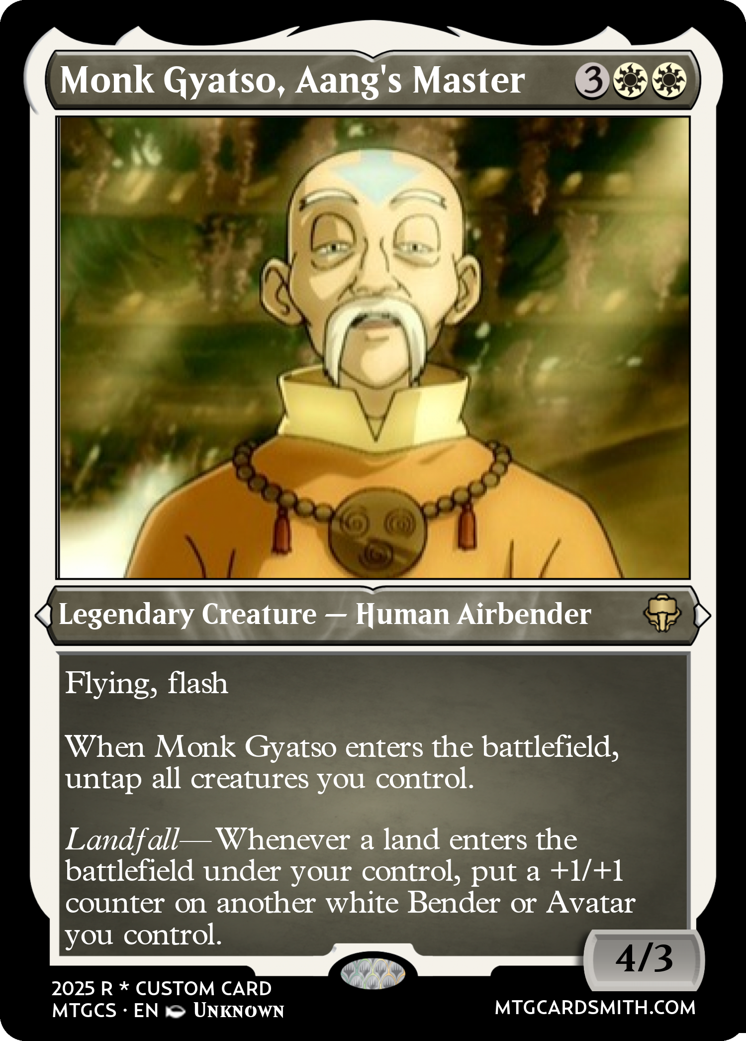 Monk Gyatso, Aang's Master