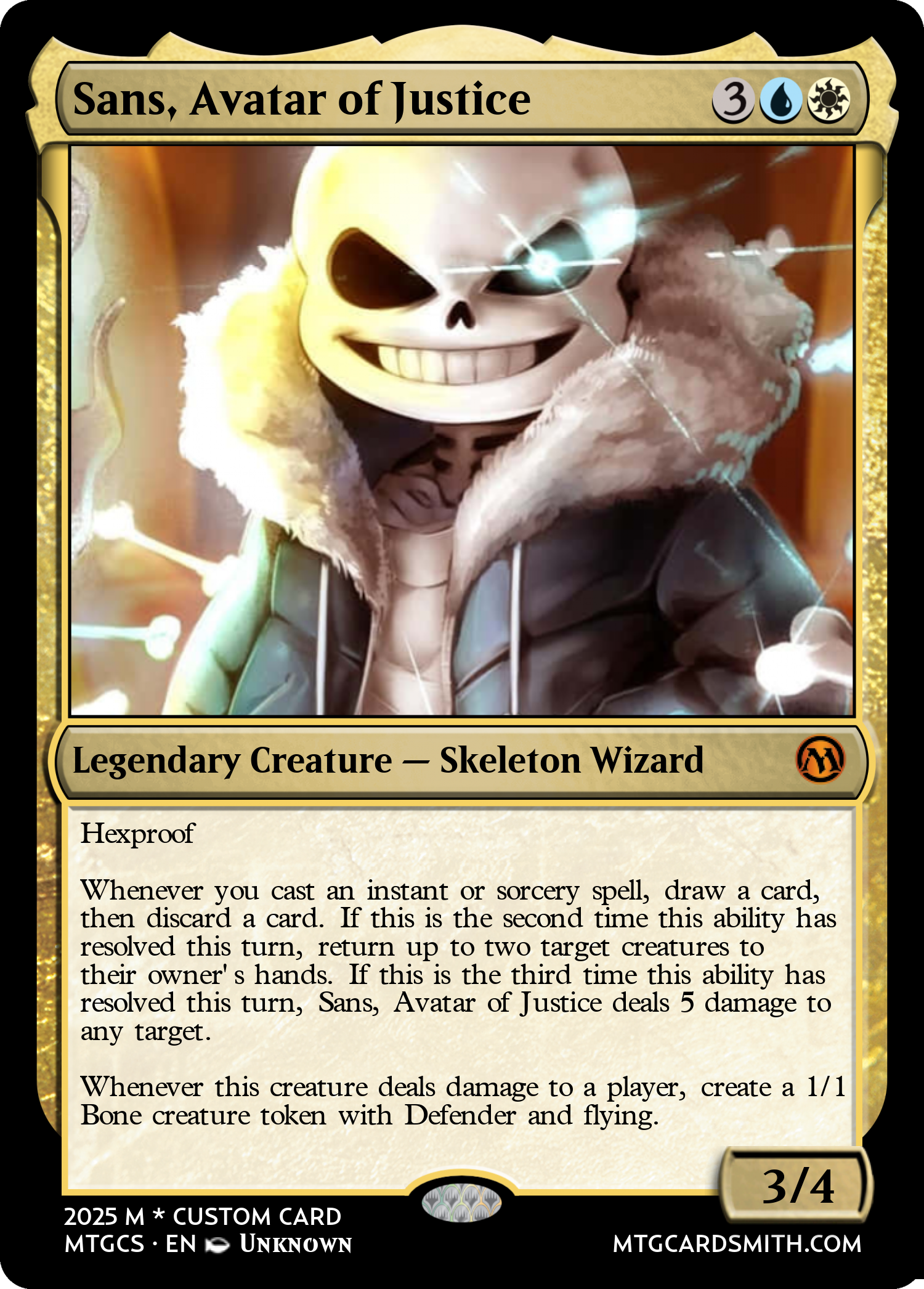 Sans, Avatar of Justice