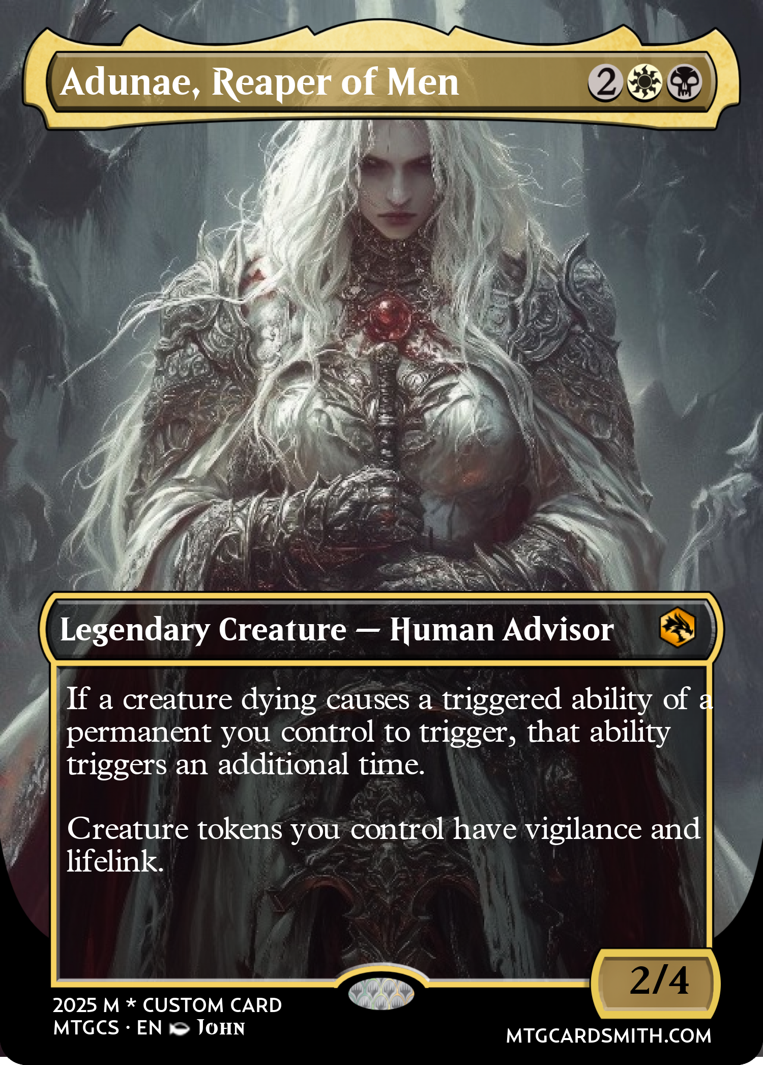 Adunae, Reaper of Men