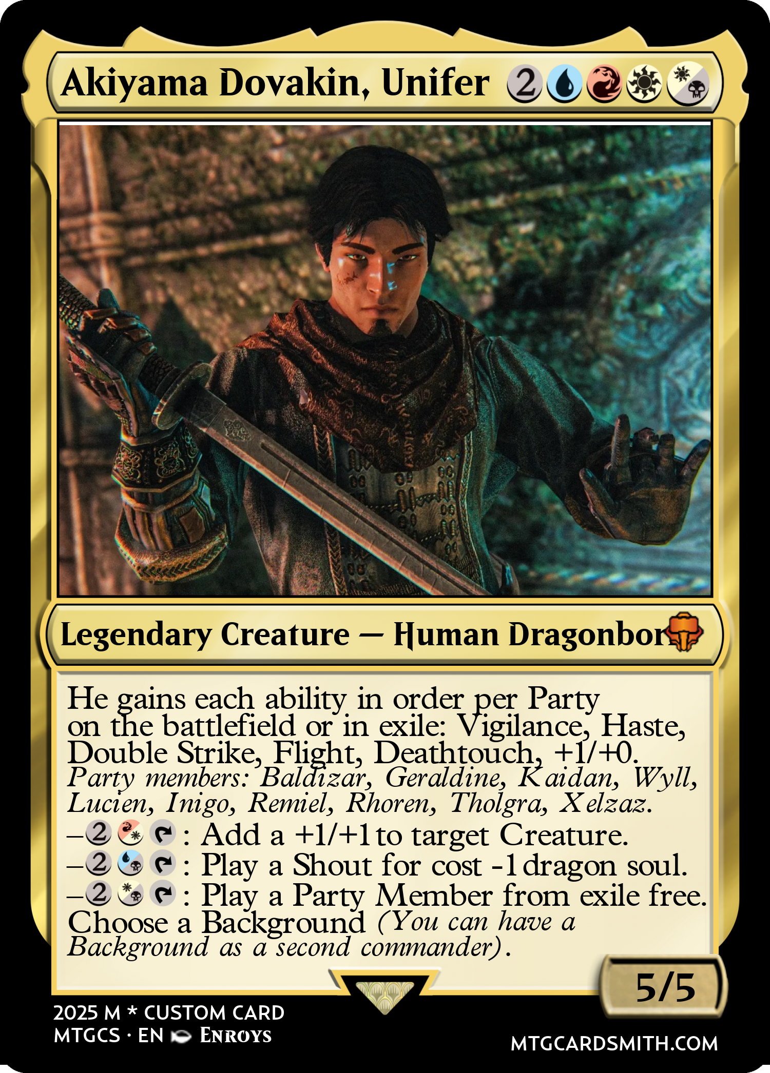 Akiyama Dovakin, Unifer