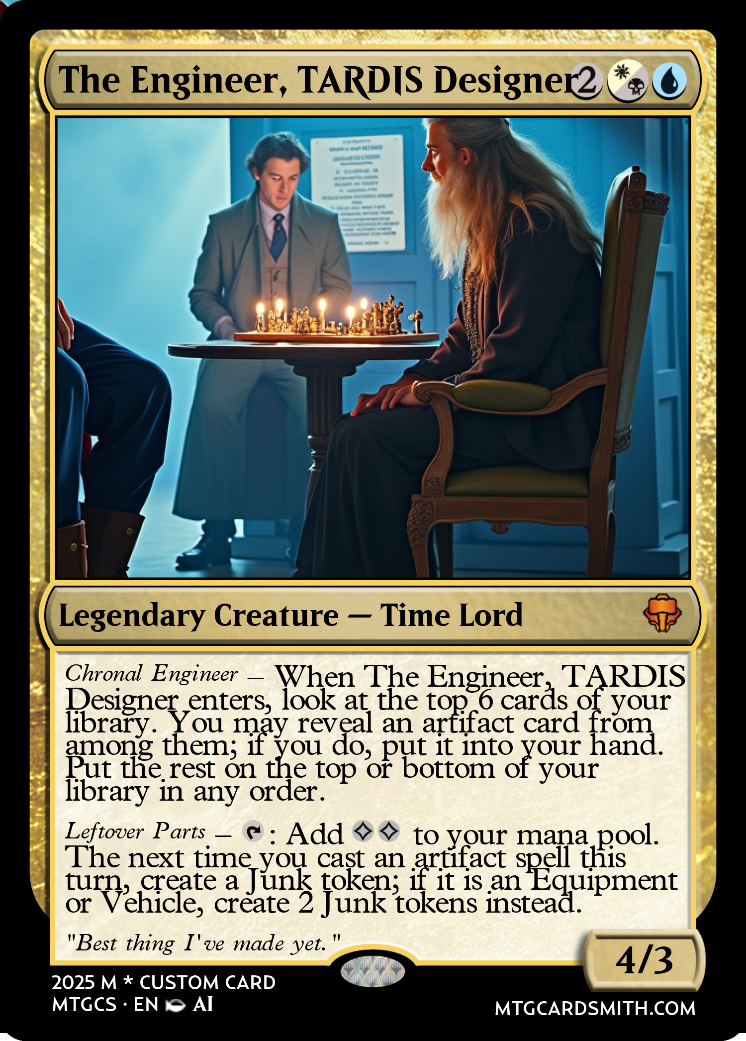 The Engineer, TARDIS Designer
