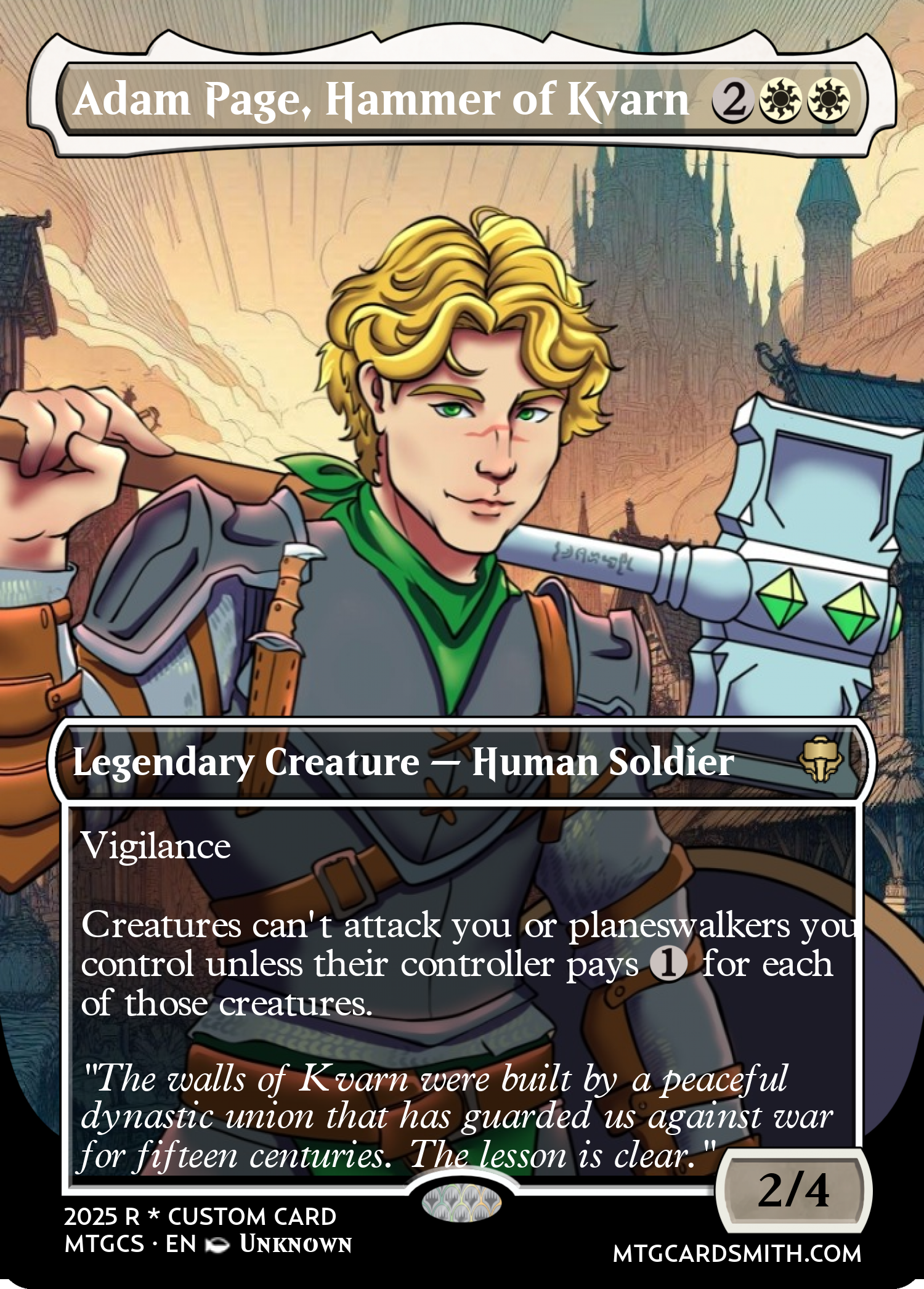 Adam Page, Hammer of Kvarn
