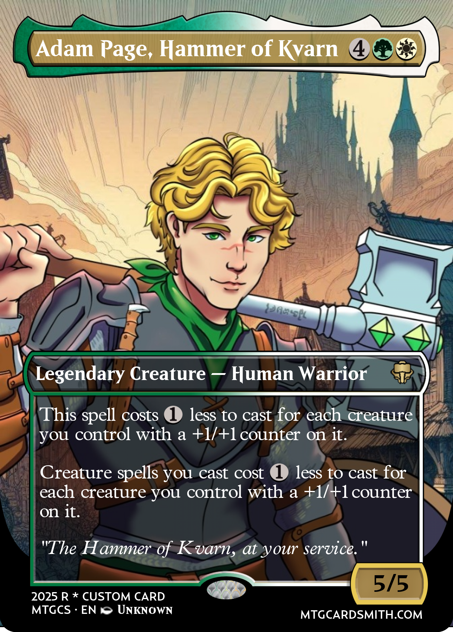 Adam Page, Hammer of Kvarn