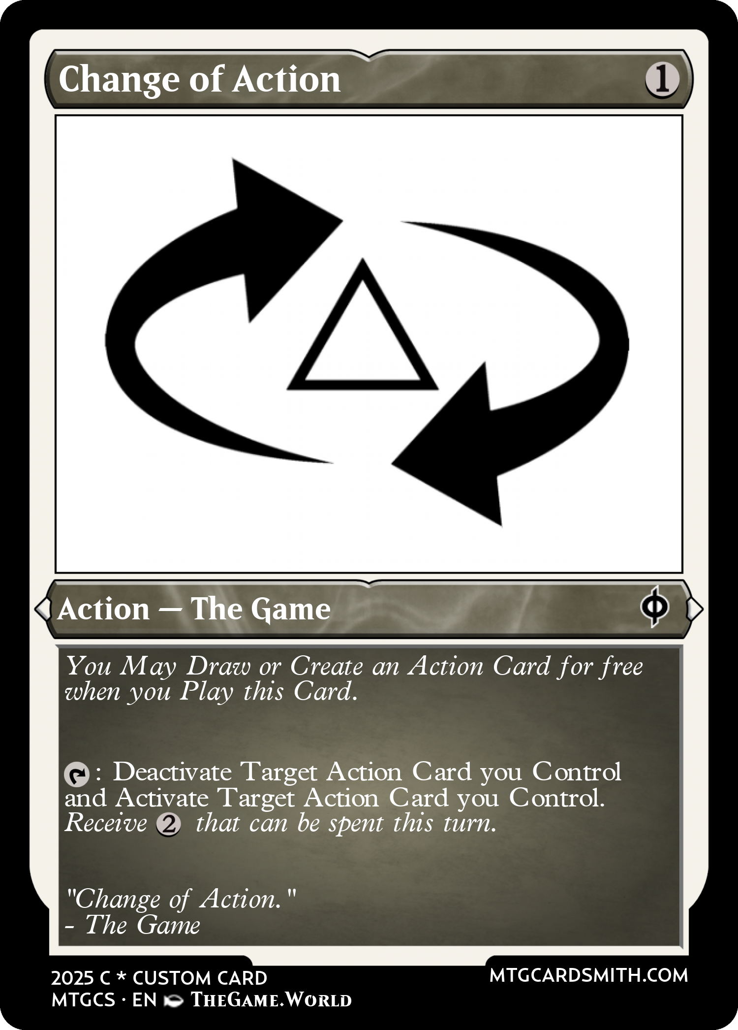 Change of Action