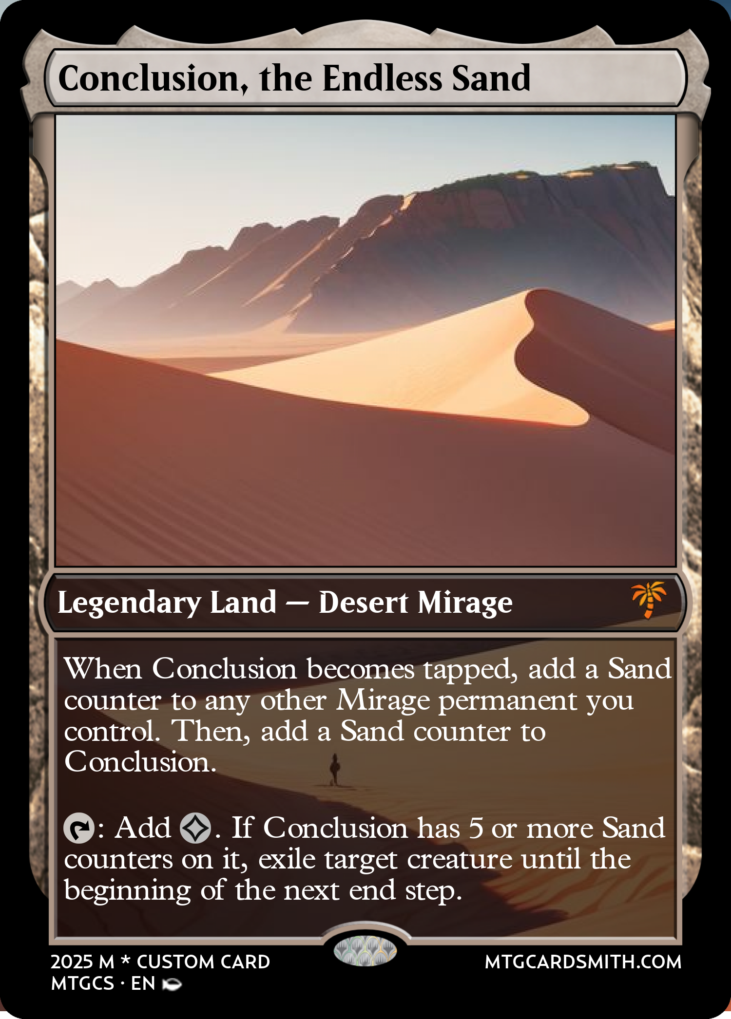 Conclusion, the Endless Sand