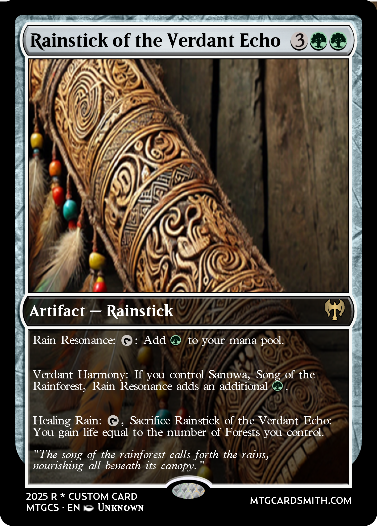 Rainstick of the Verdant Echo
