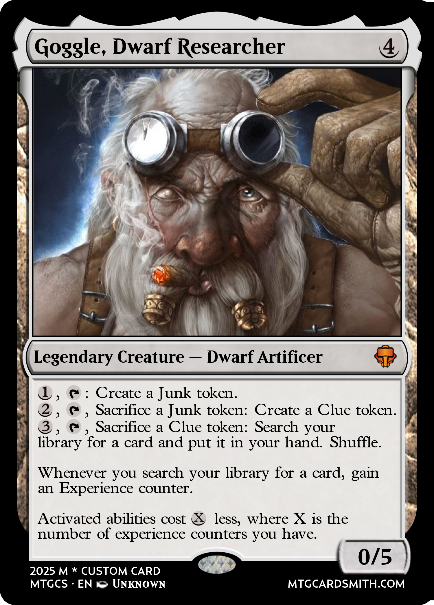 Goggle, Dwarf Researcher