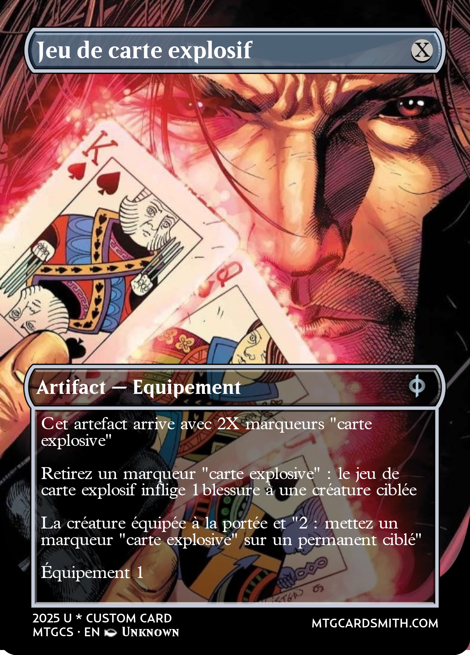 Jeu de carte explosif