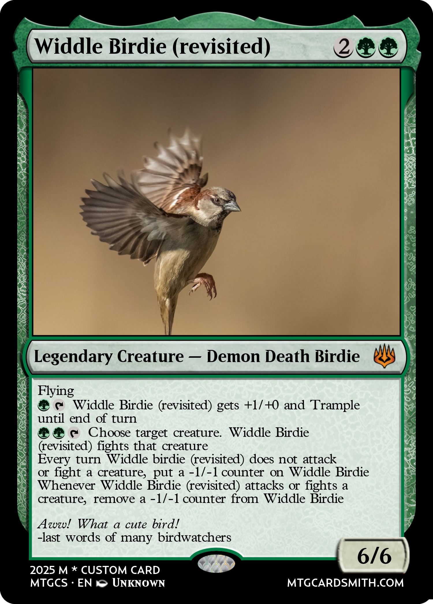 Widdle Birdie (revisited)