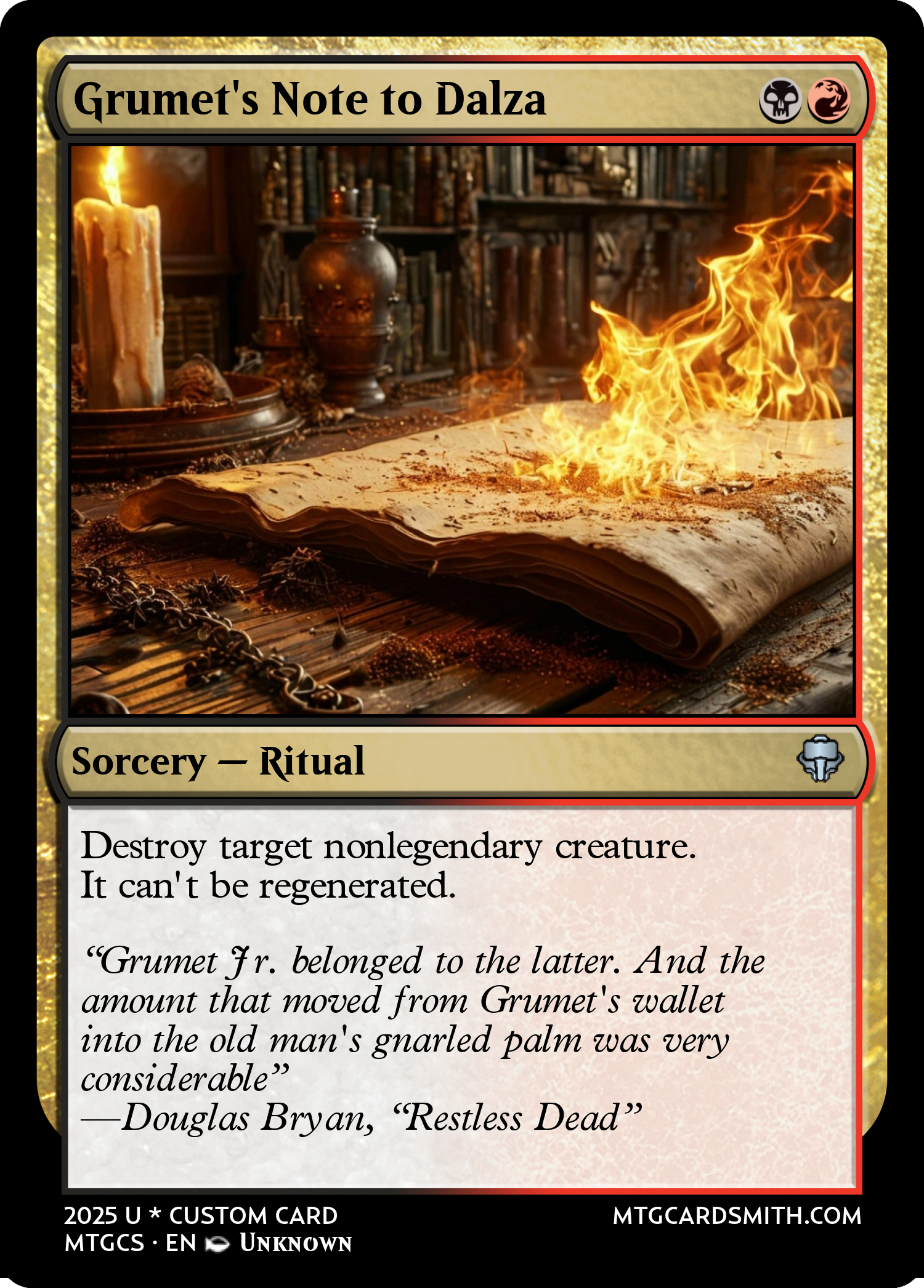 Grumet's Note to Dalza