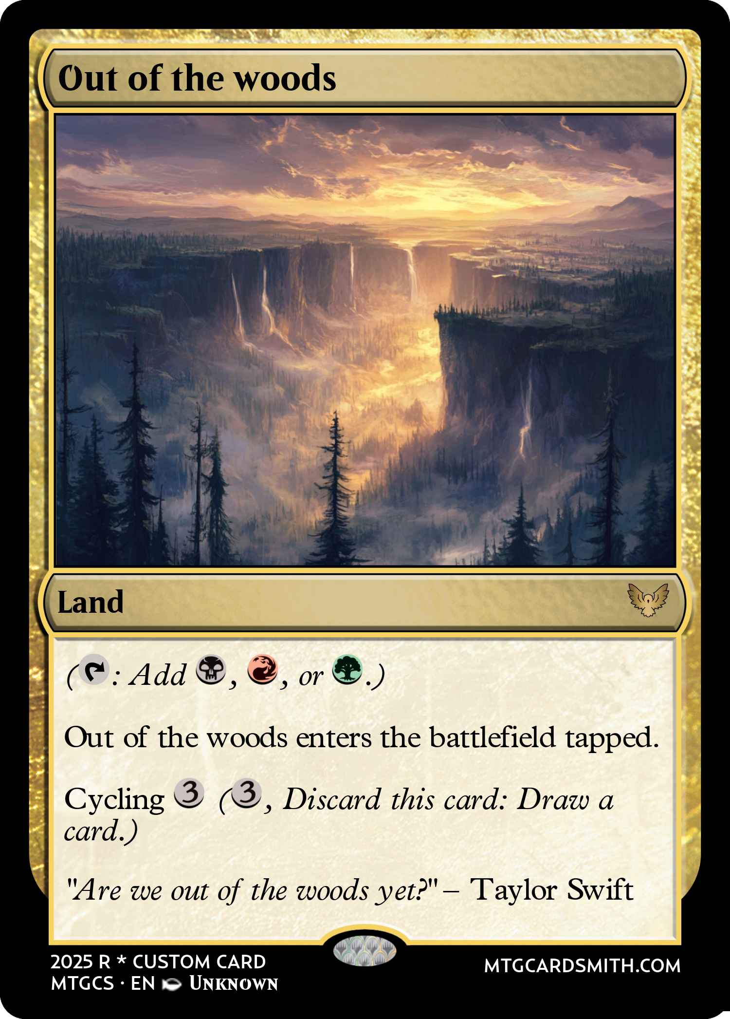 Out of the woods