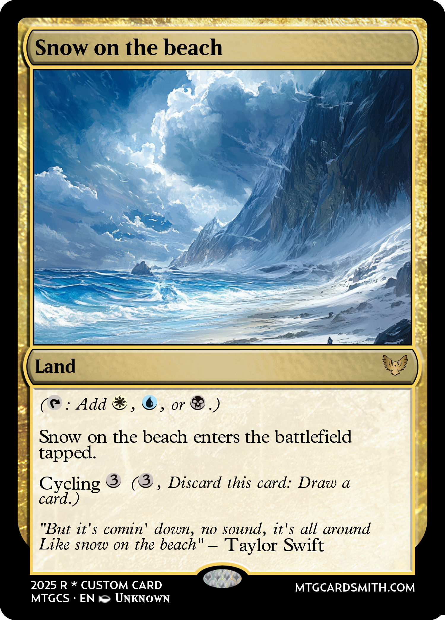 Snow on the beach