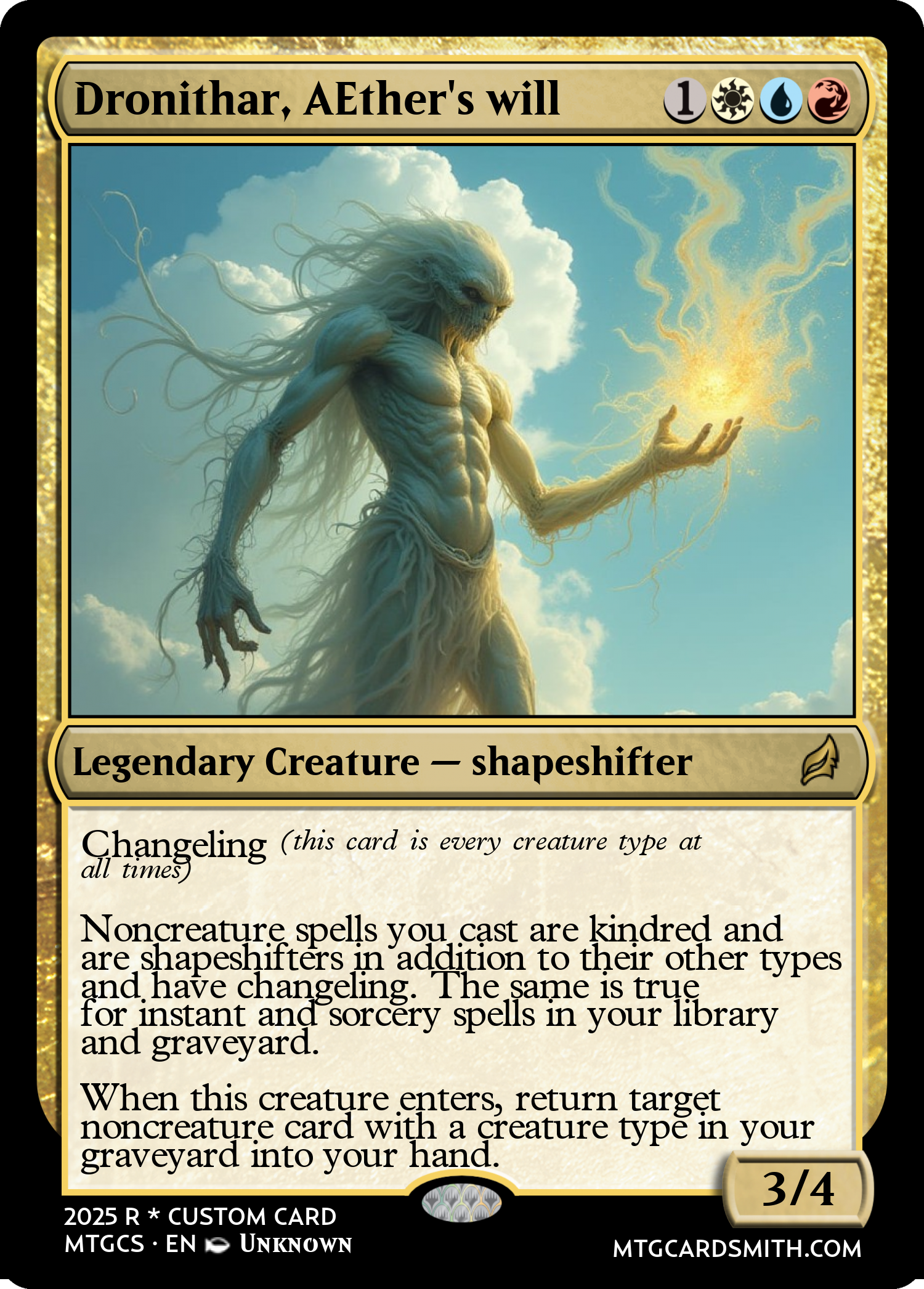 Dronithar, AEther's will