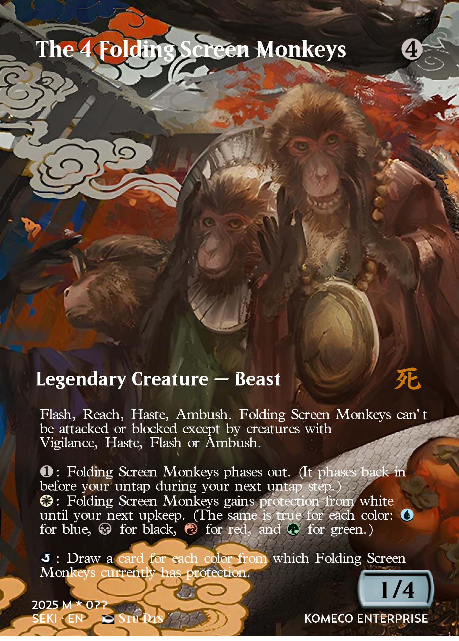 The 4 Folding Screen Monkeys