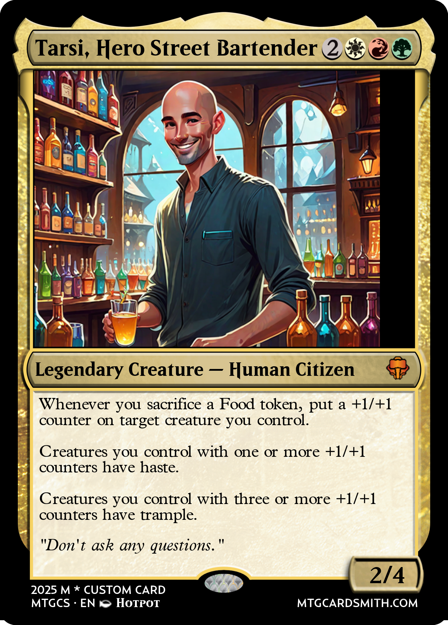 Tarsi, Hero Street Bartender