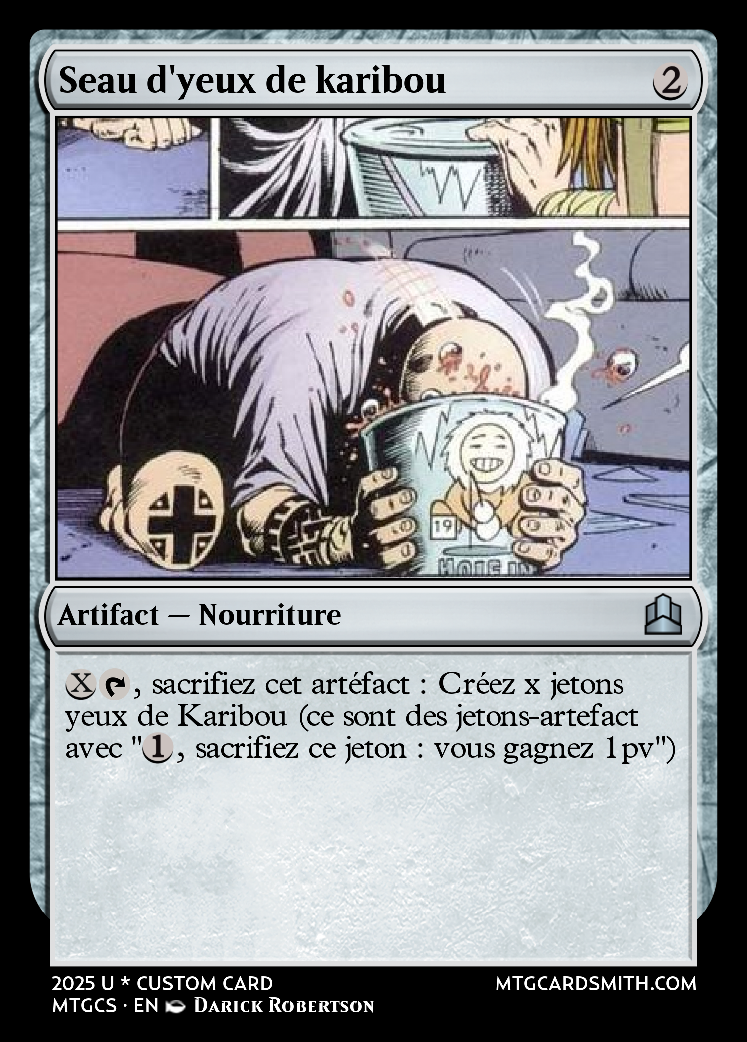 Seau d'yeux de karibou