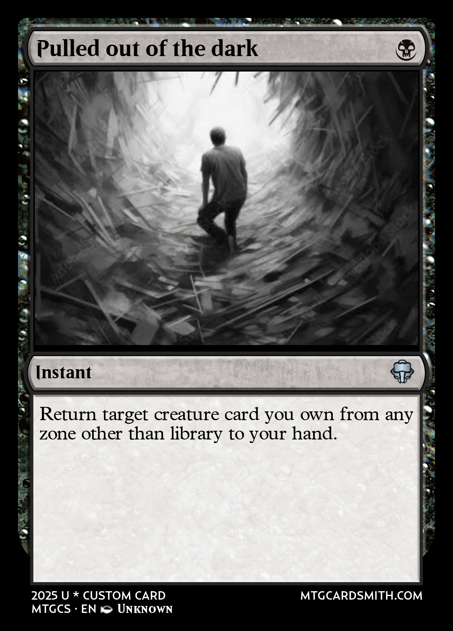 Pulled out of the dark