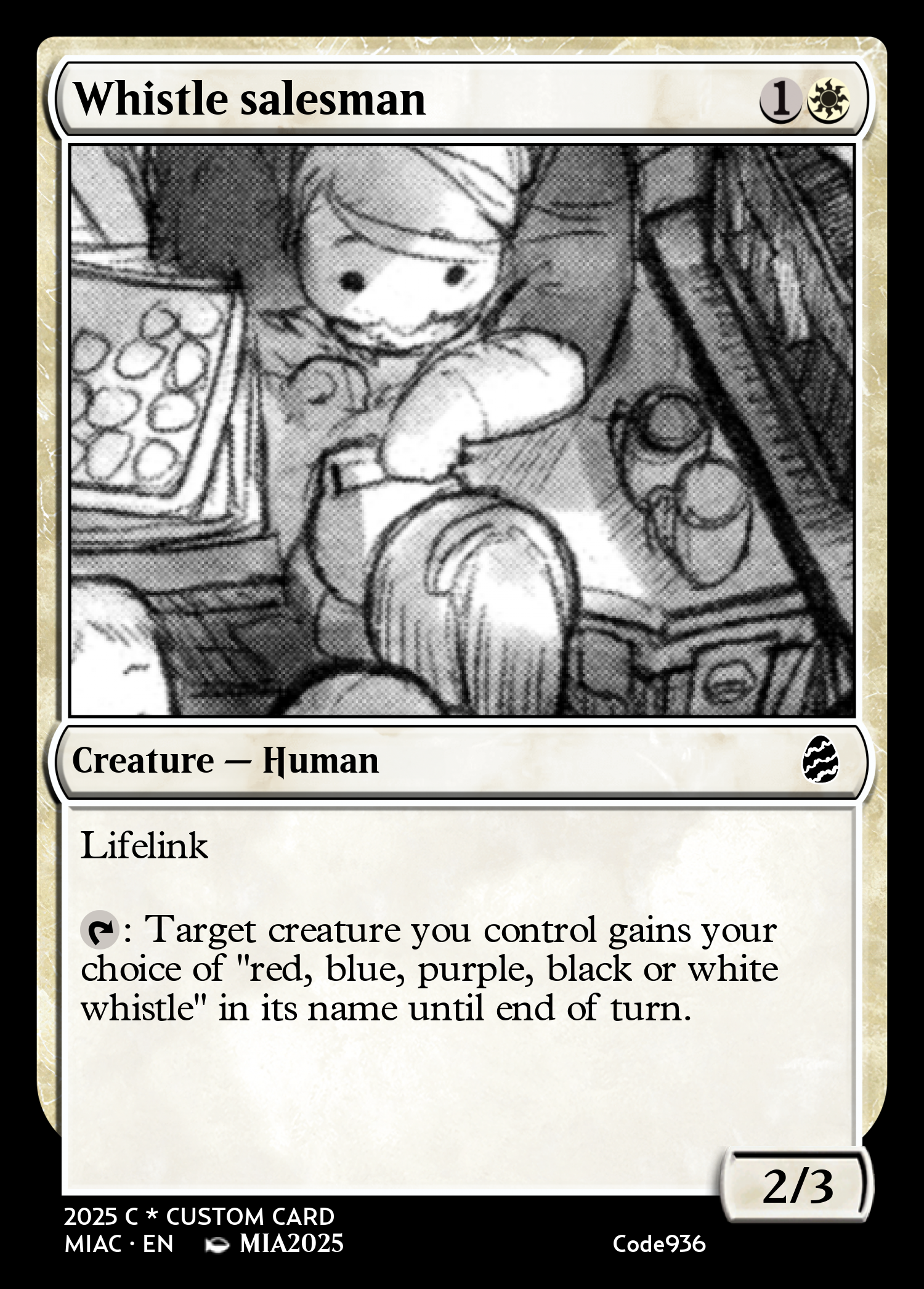 Whistle salesman