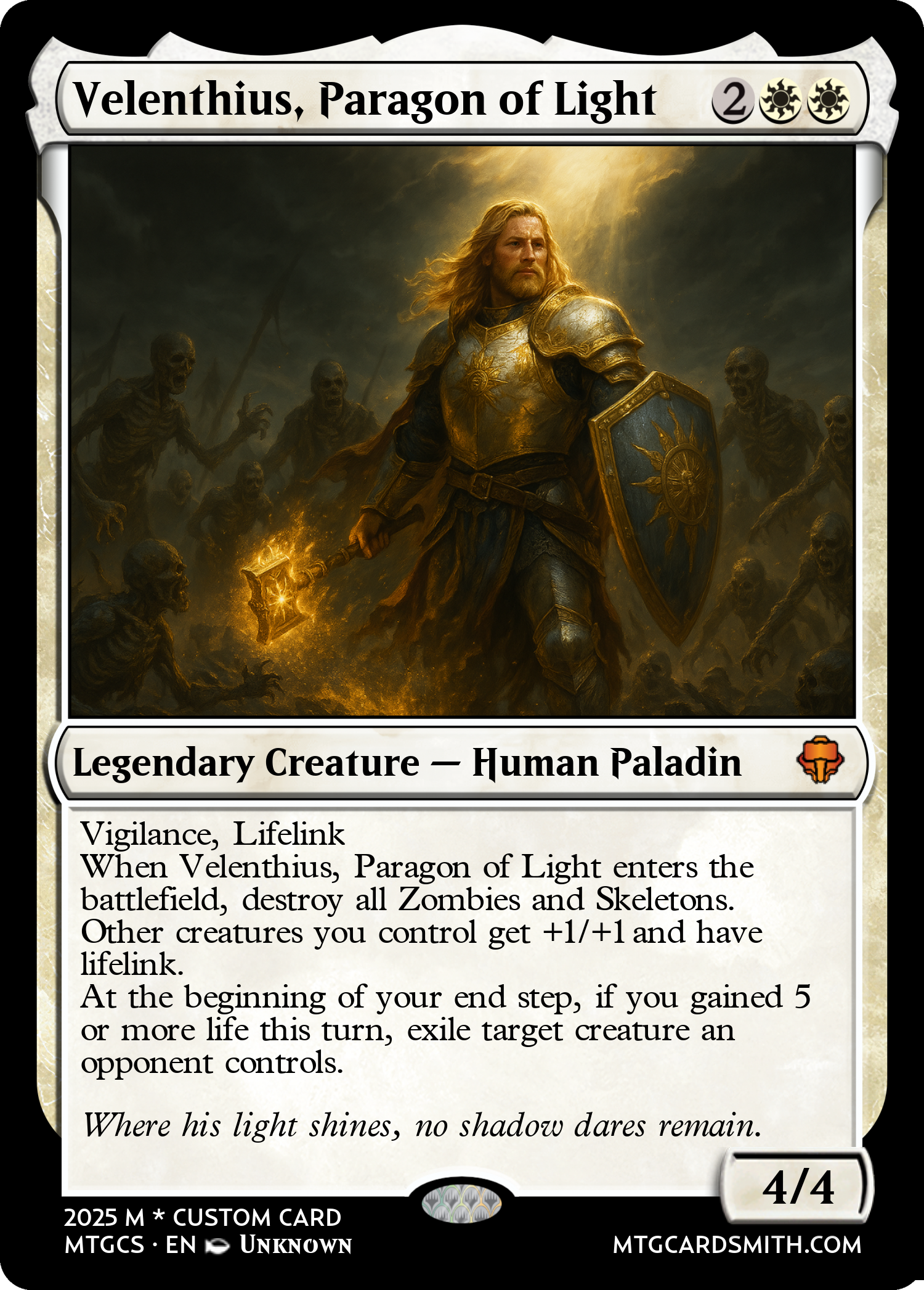 Velenthius, Paragon of Light