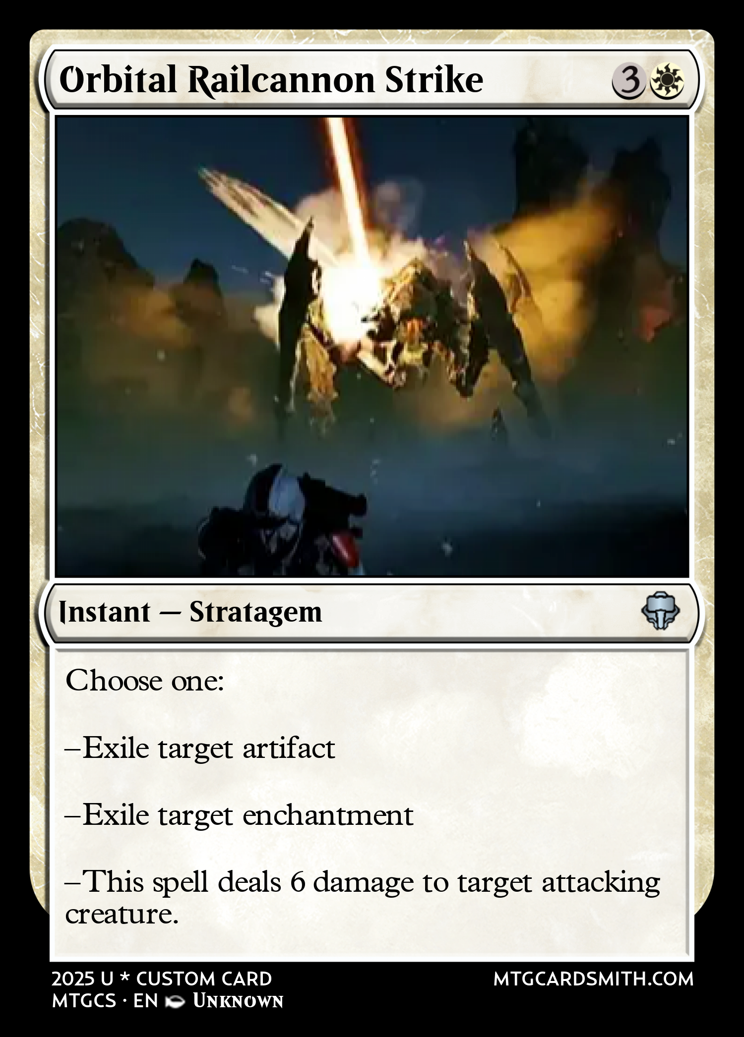 Orbital Railcannon Strike