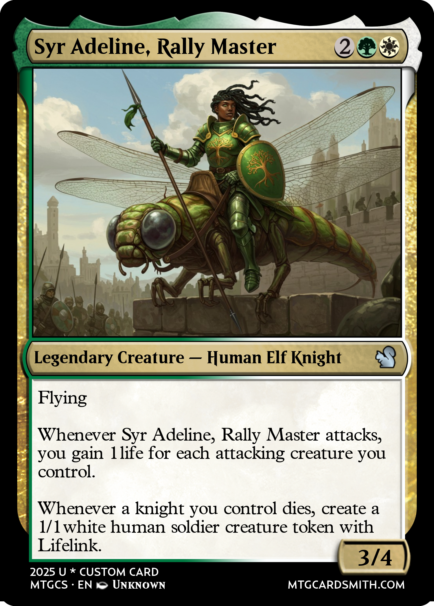 Syr Adeline, Rally Master