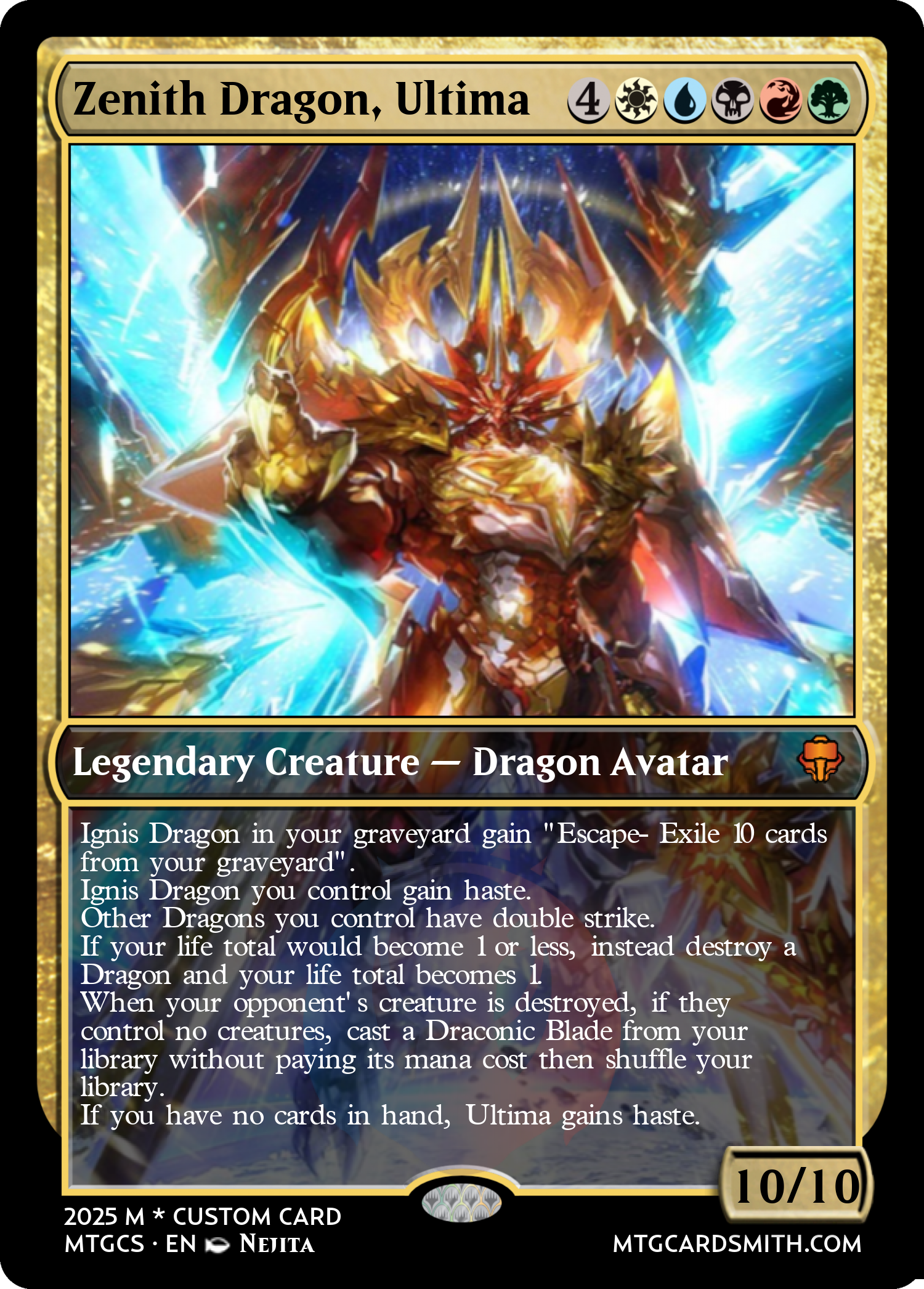 Zenith Dragon, Ultima by AbyssmalKnight | MTG Cardsmith