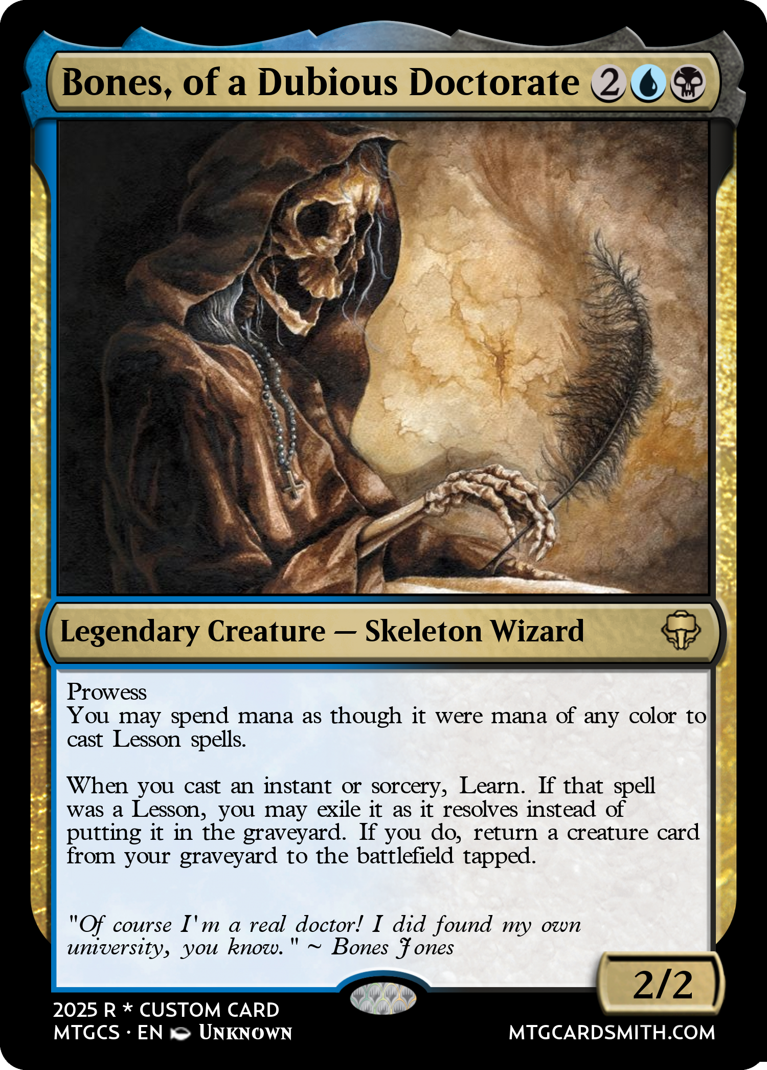 Bones, of a Dubious Doctorate