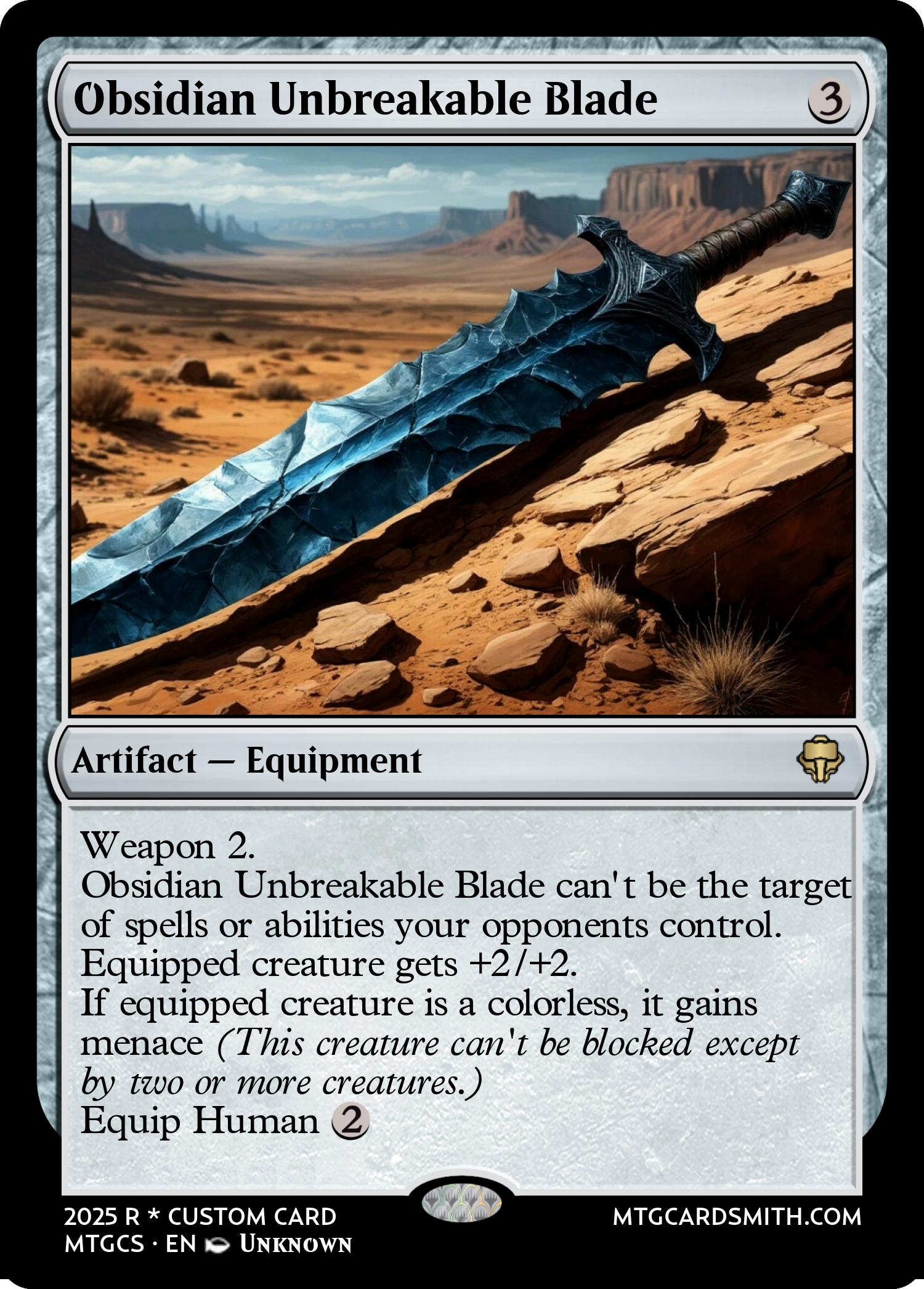 Obsidian Unbreakable Blade